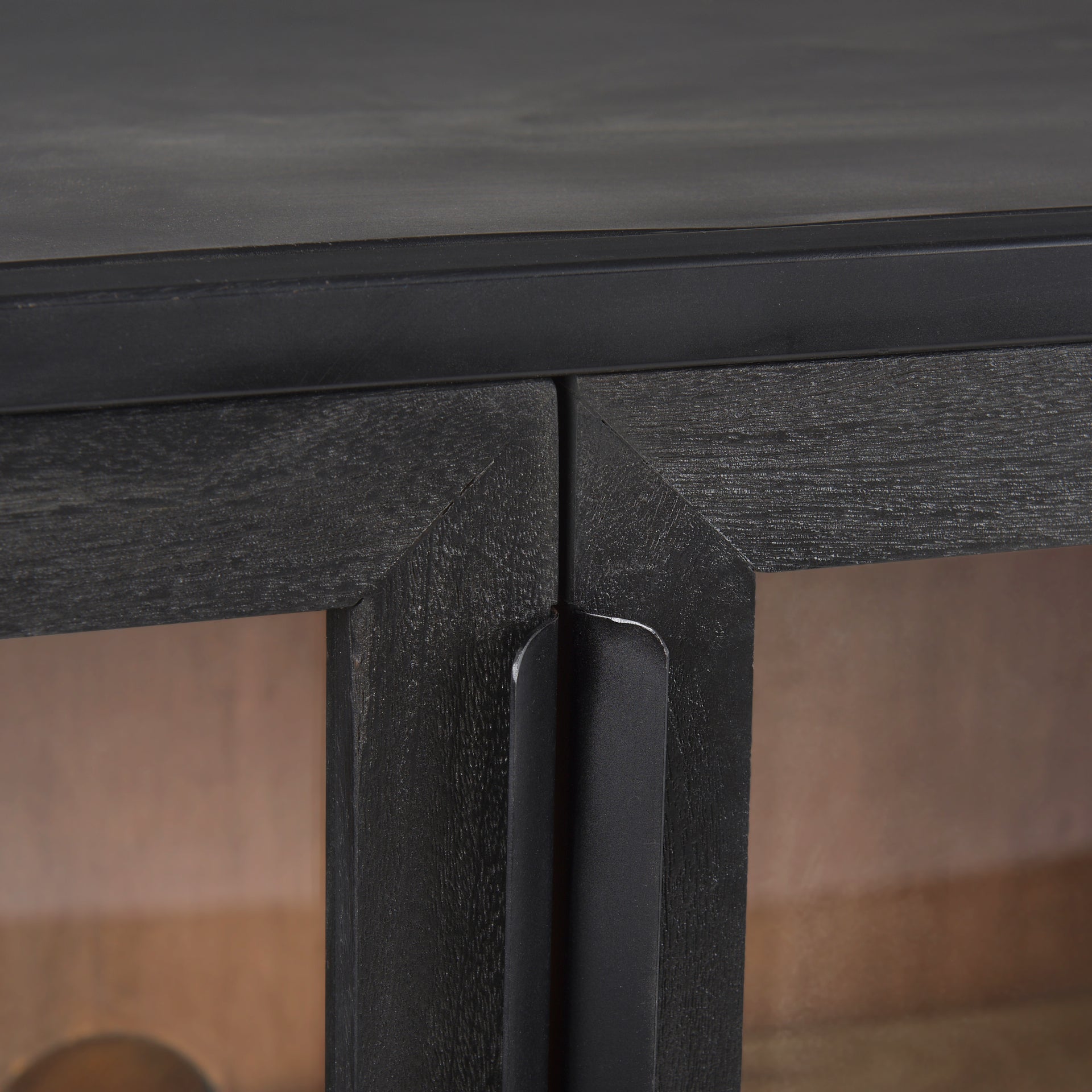 Sloan Black Wood W/Black Metal Frame Accent Cabinet - Central Designs