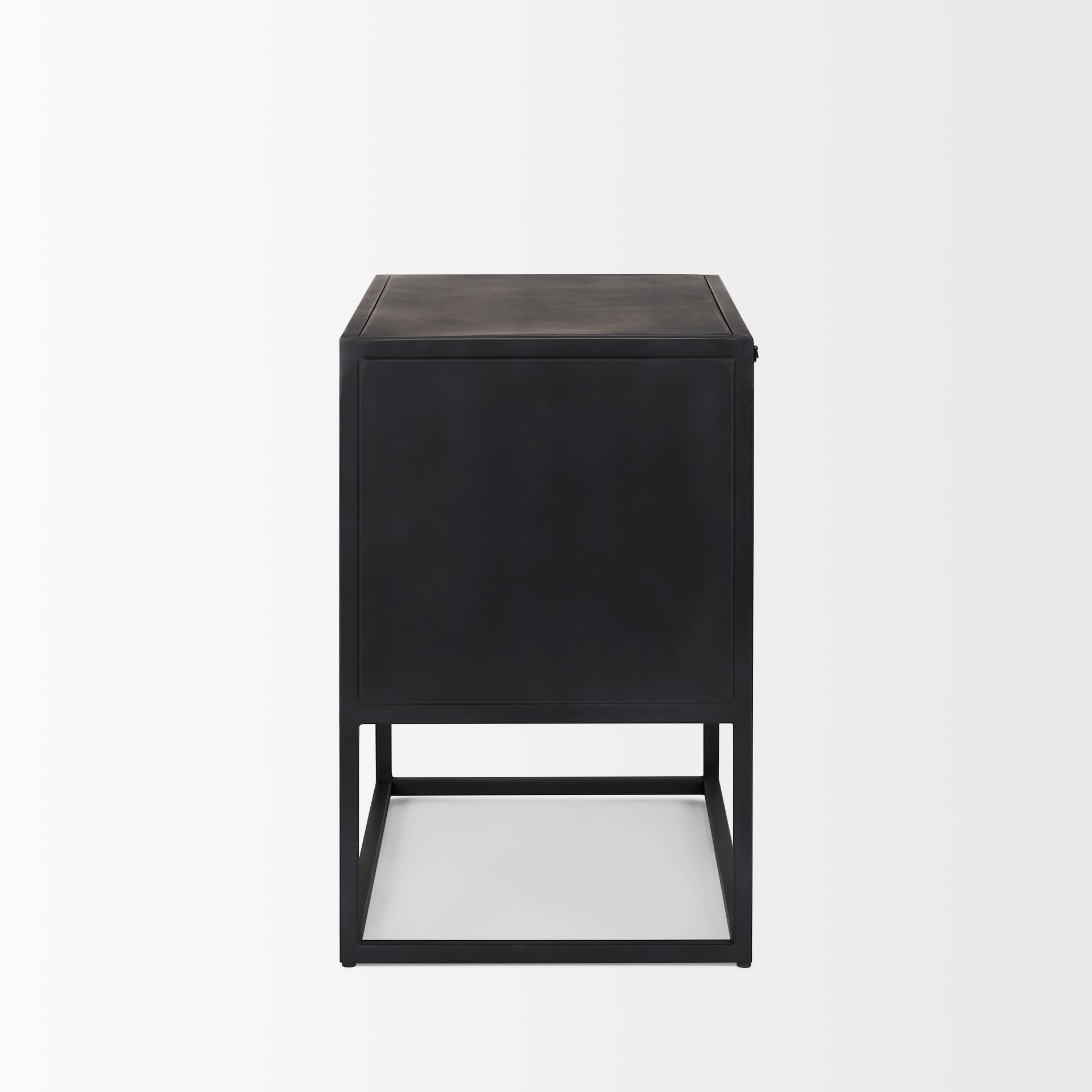 Sloan Black Wood W/Black Metal Frame Side Table - Central Designs