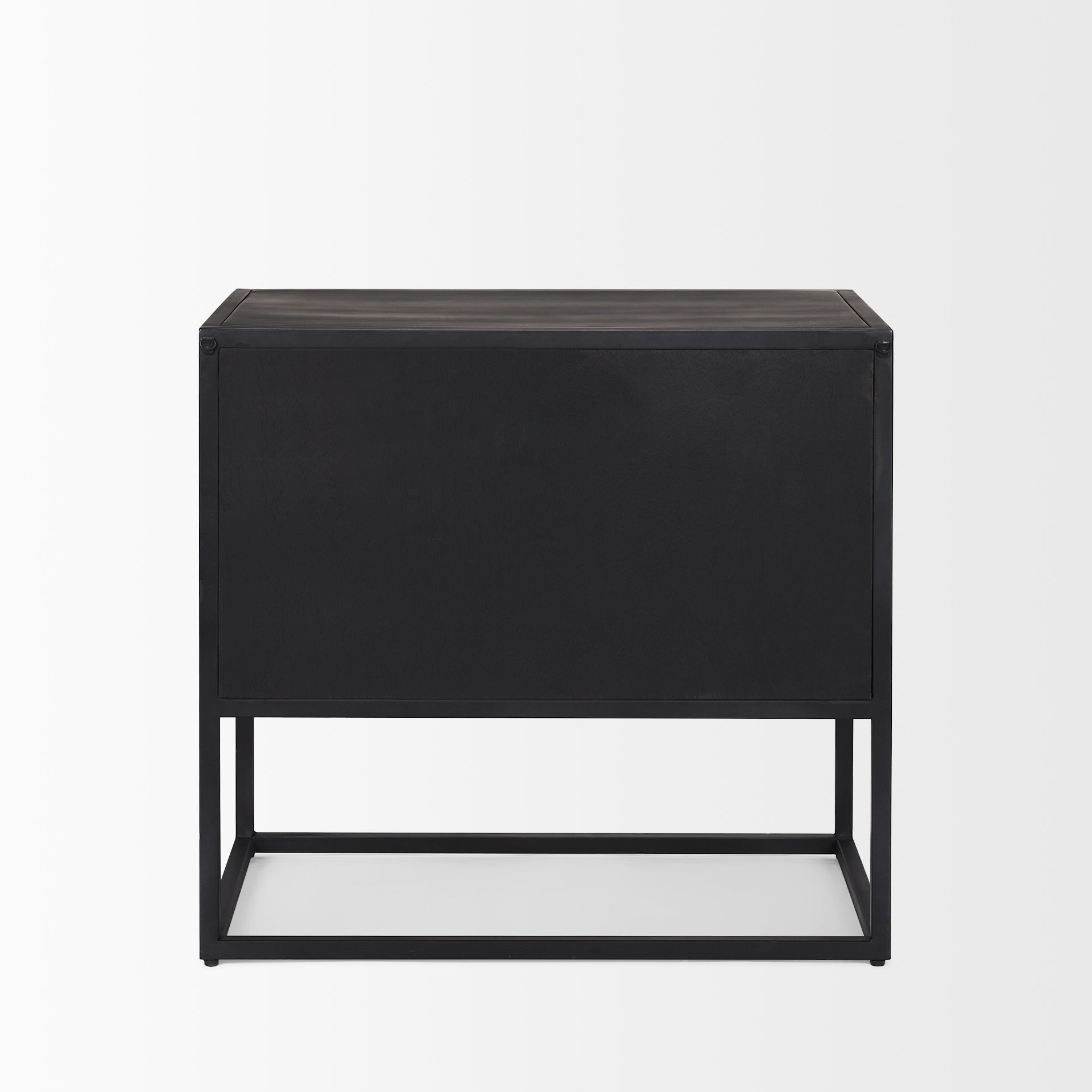 Sloan Black Wood W/Black Metal Frame Side Table - Central Designs