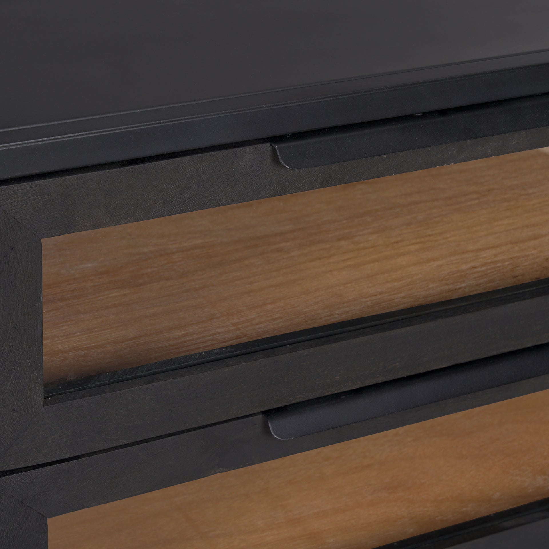 Sloan Black Wood W/Black Metal Frame Side Table - Central Designs