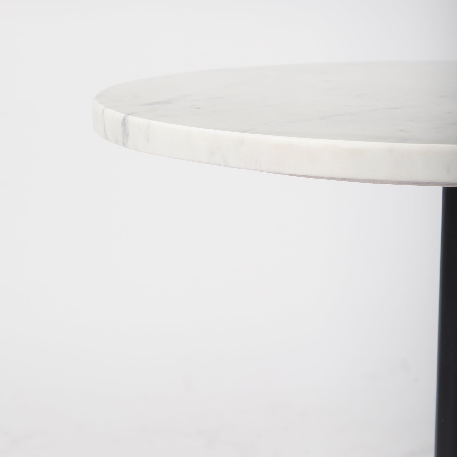 Maxwell Marble Top Pedestal End/Side Table - Central Designs