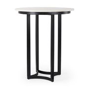 Tanner Marble & Matte Black Bistro Table - Central Designs