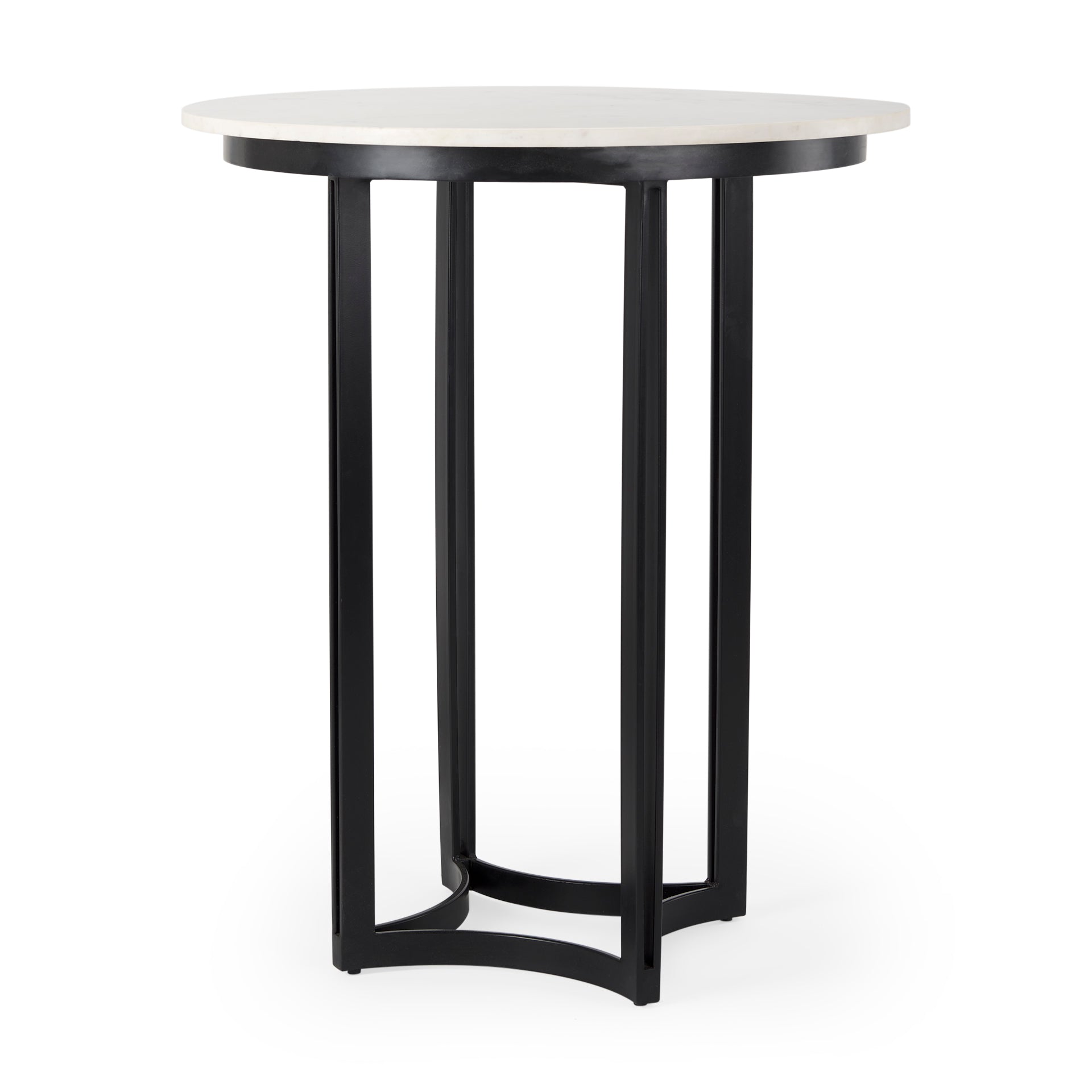 Tanner Marble & Matte Black Bistro Table - Central Designs
