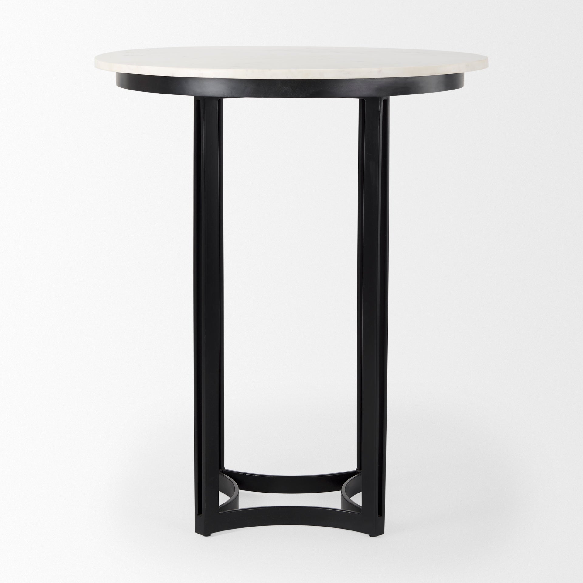 Tanner Marble & Matte Black Bistro Table - Central Designs