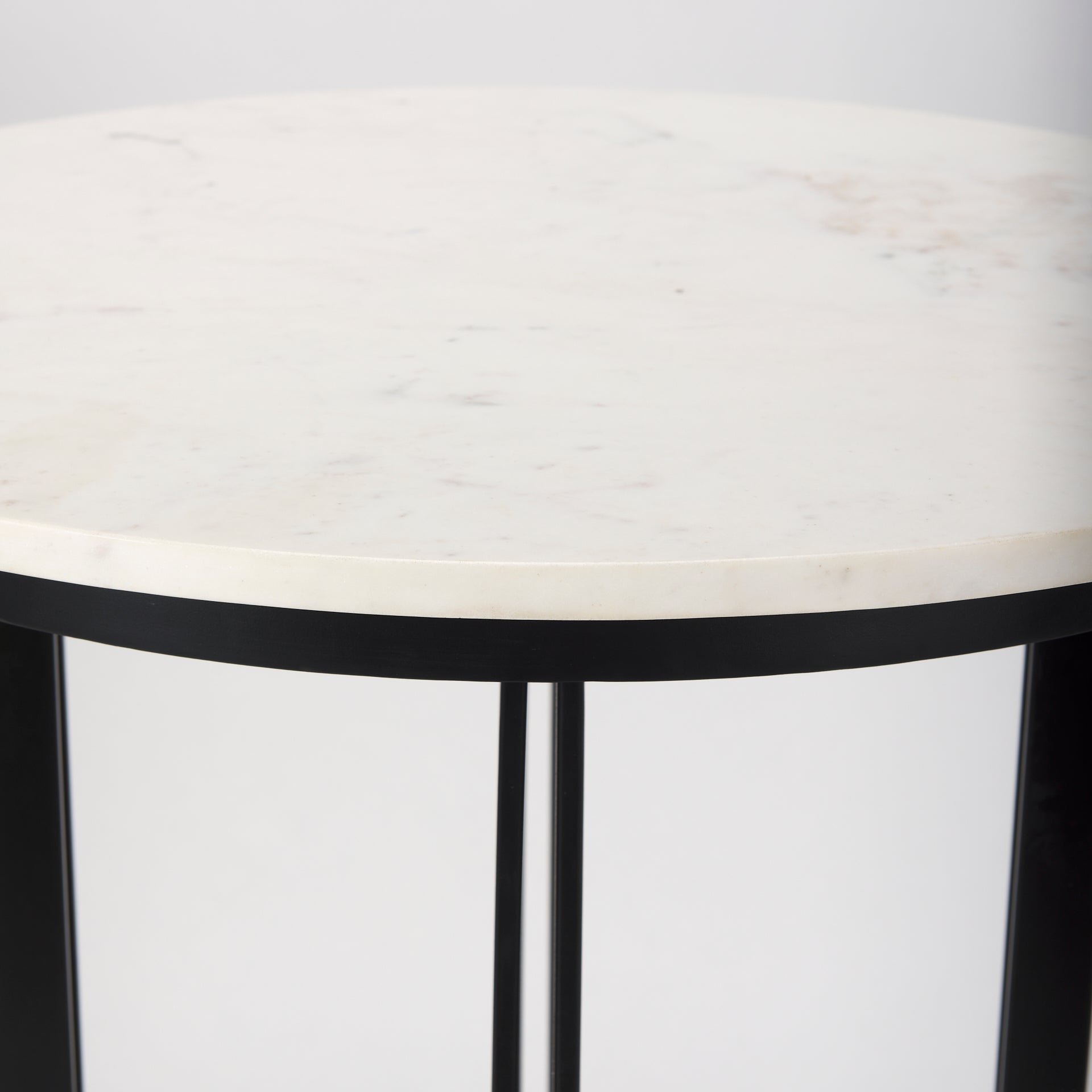 Tanner Marble & Matte Black Bistro Table - Central Designs