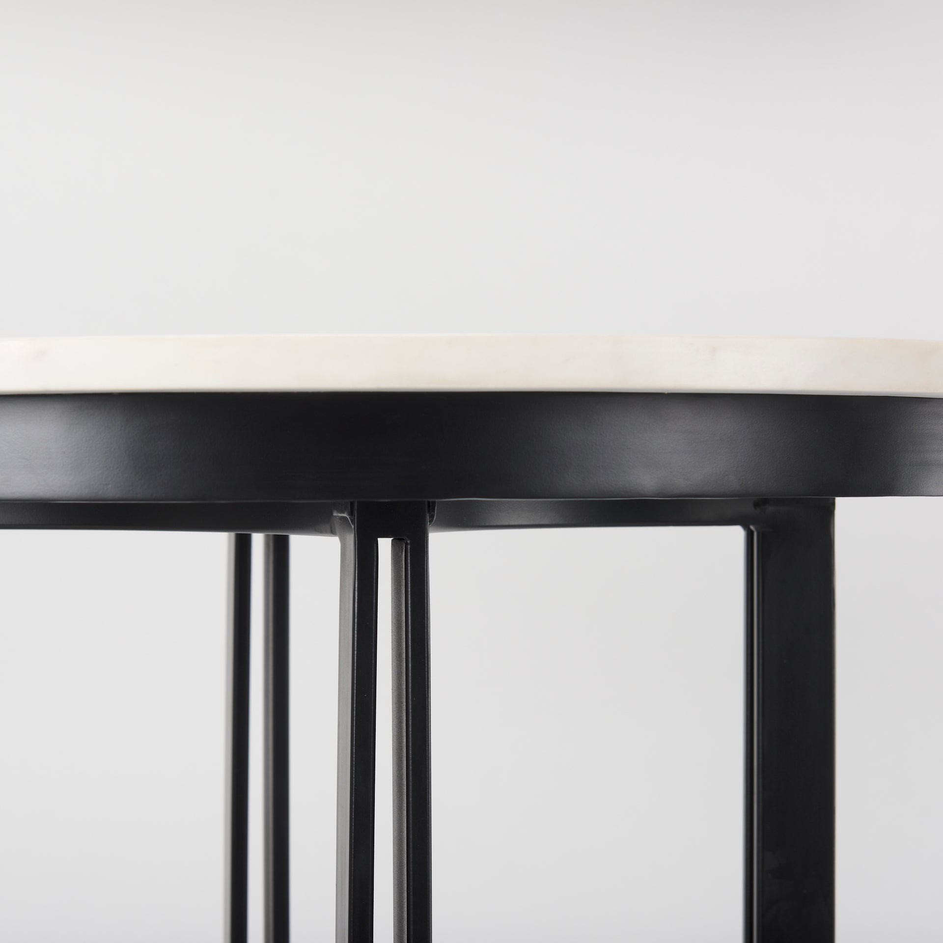 Tanner Marble & Matte Black Bistro Table - Central Designs