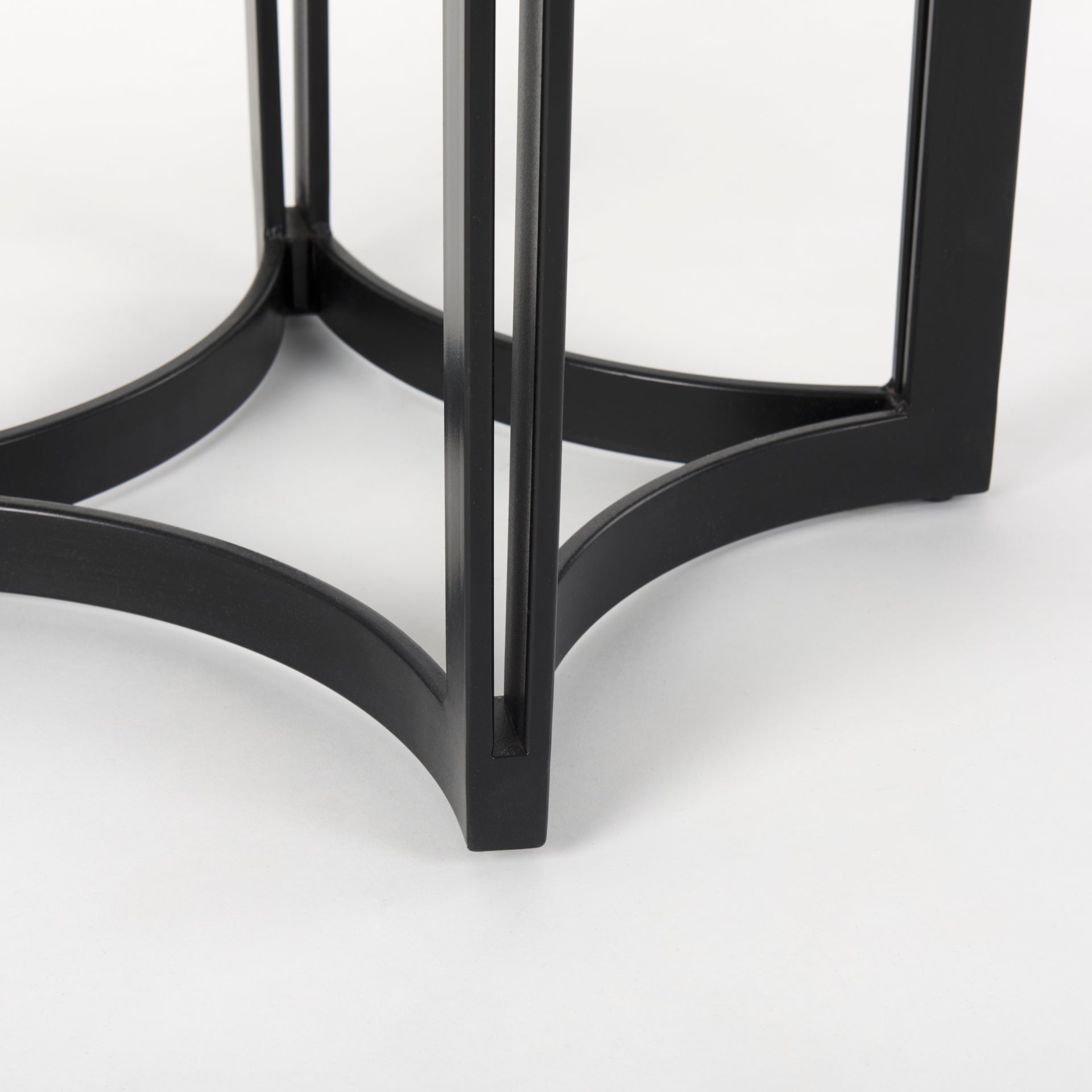 Tanner Marble & Matte Black Bistro Table - Central Designs