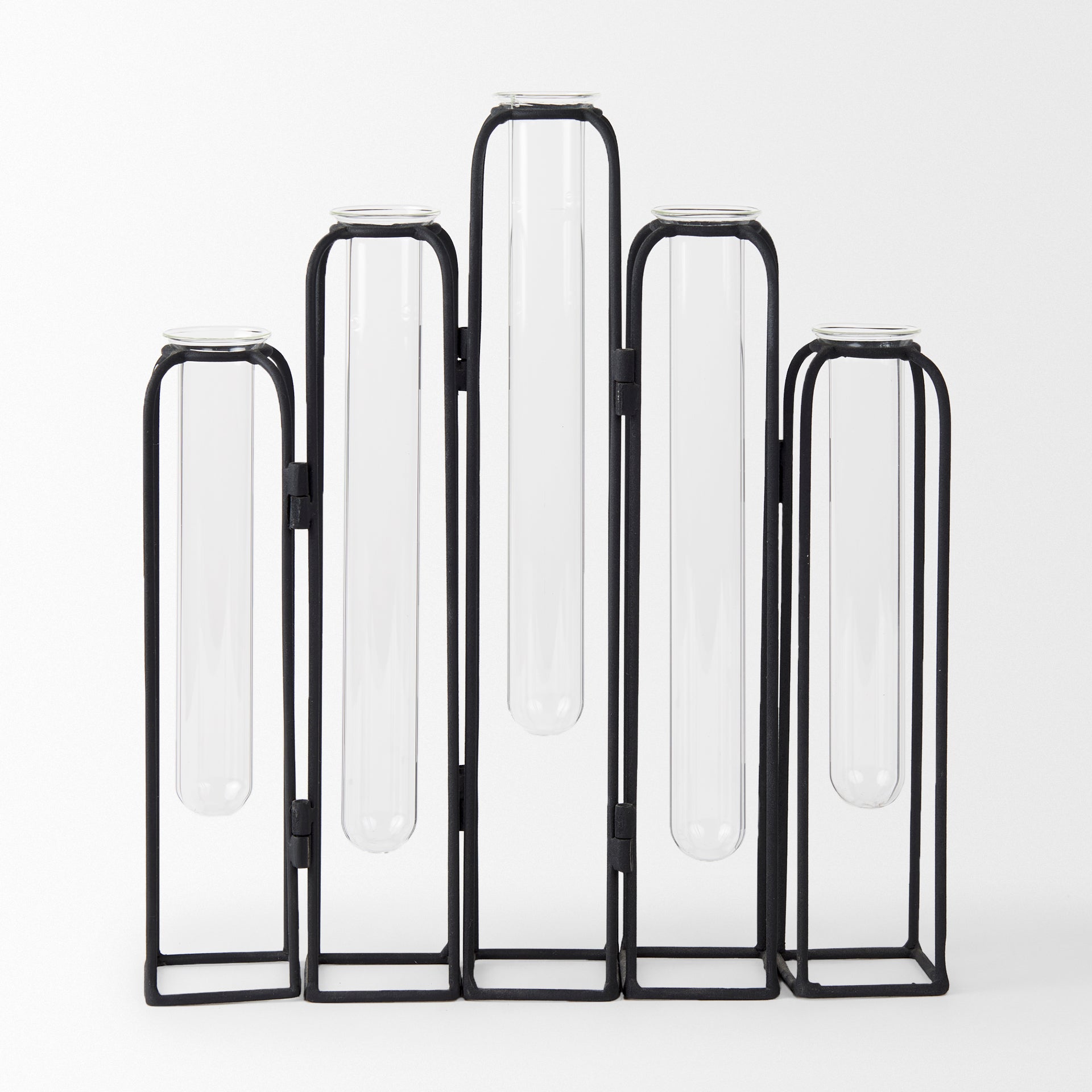 Mila 13.4L x 2.5W x 11.0H Metal and Glass Decorative Accent - Central Designs