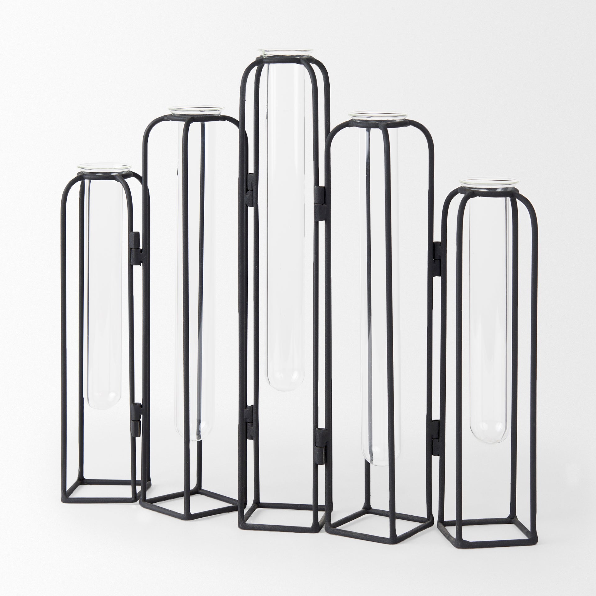 Mila 13.4L x 2.5W x 11.0H Metal and Glass Decorative Accent - Central Designs