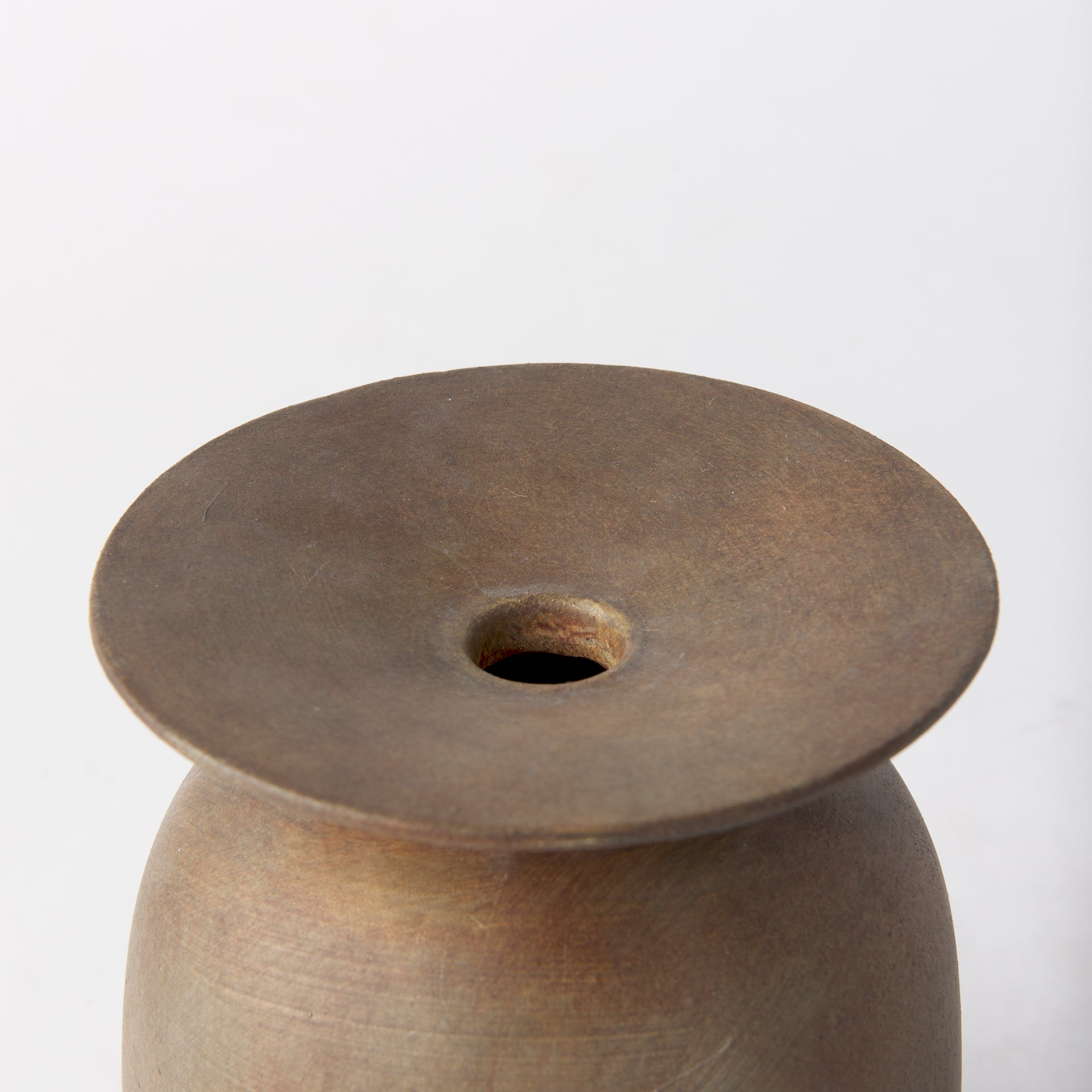 Rylee 7.7H Medium Brown Ceramic Vase - Central Designs