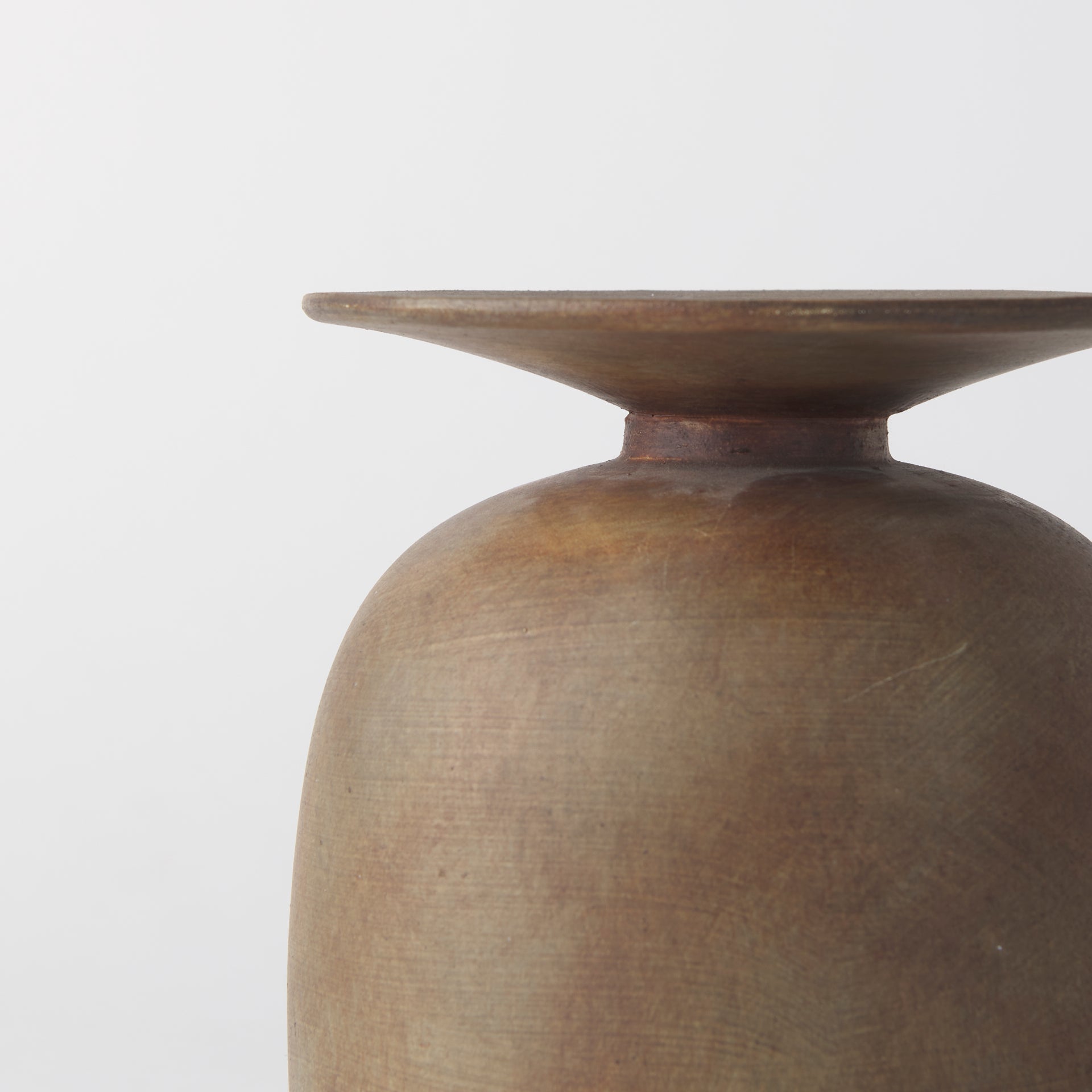 Rylee 7.7H Medium Brown Ceramic Vase - Central Designs