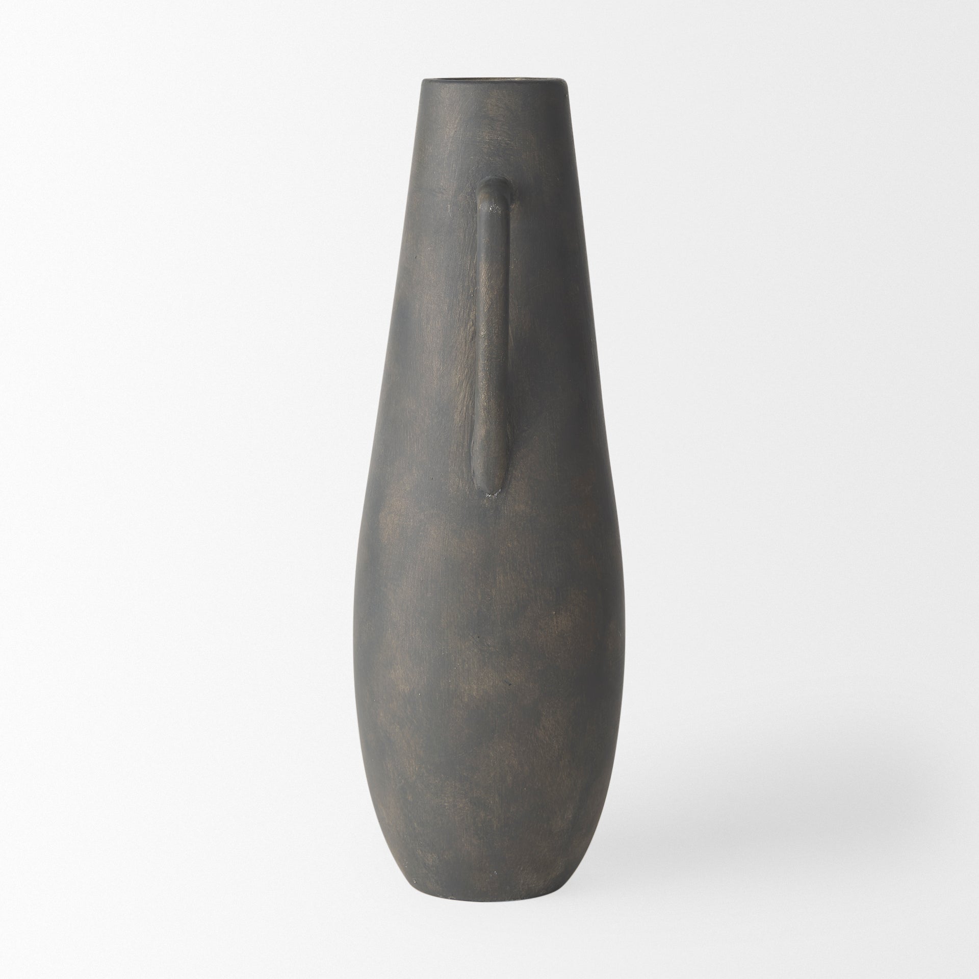 Kilian Tall Matte Brown - Gray Double Ear Vase - Central Designs