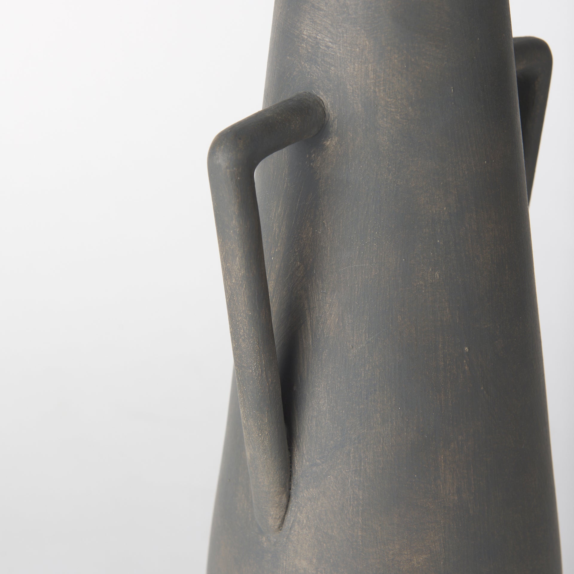 Kilian Tall Matte Brown - Gray Double Ear Vase - Central Designs