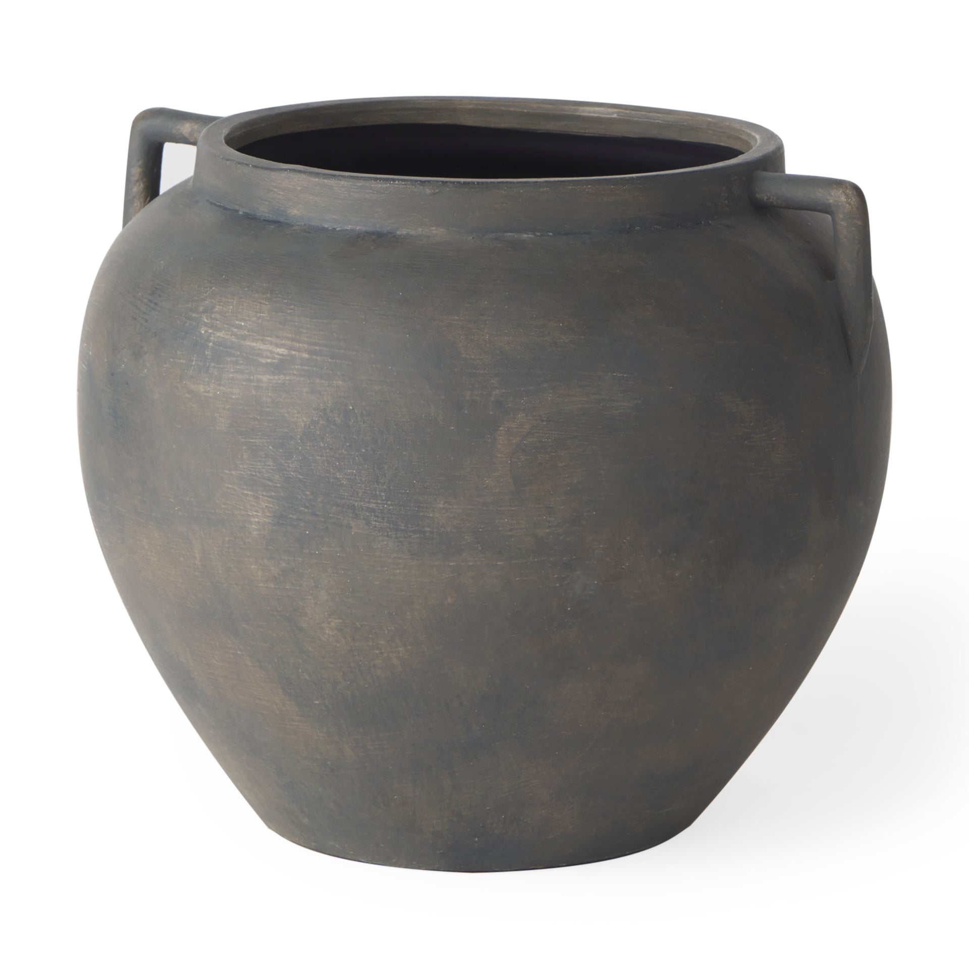 Kilian Short Brown - Gray Double Ear Vase - Central Designs