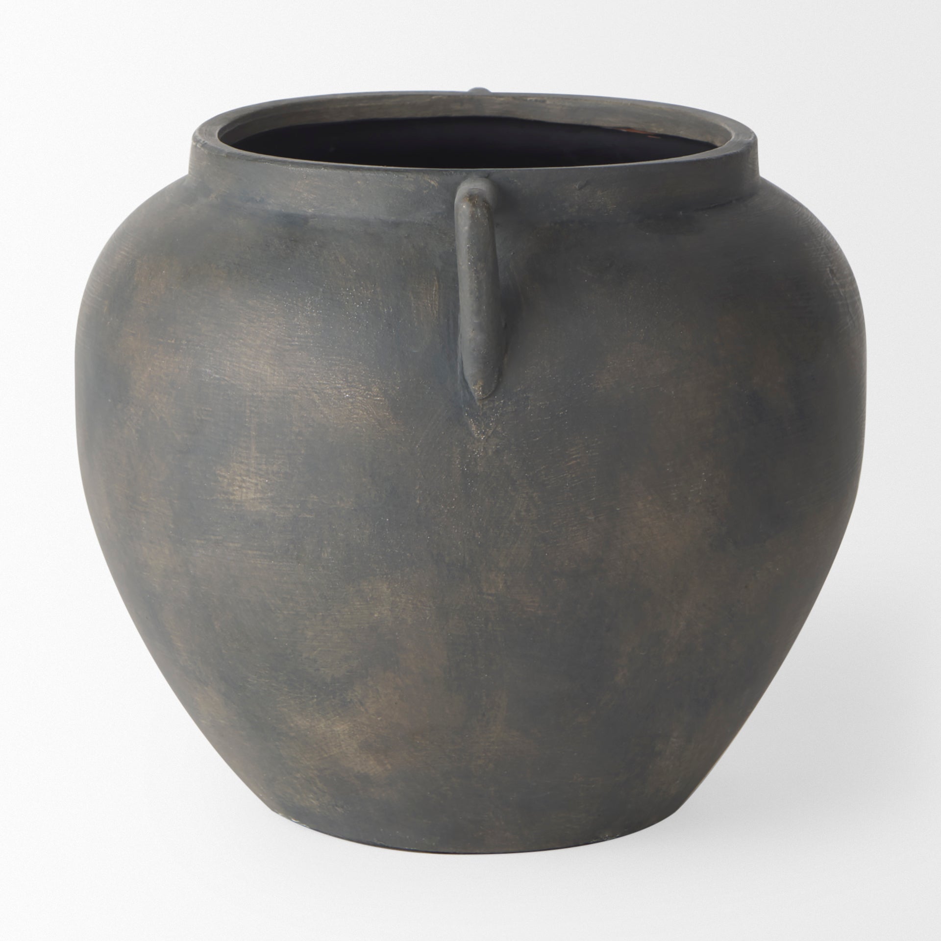 Kilian Short Brown - Gray Double Ear Vase - Central Designs