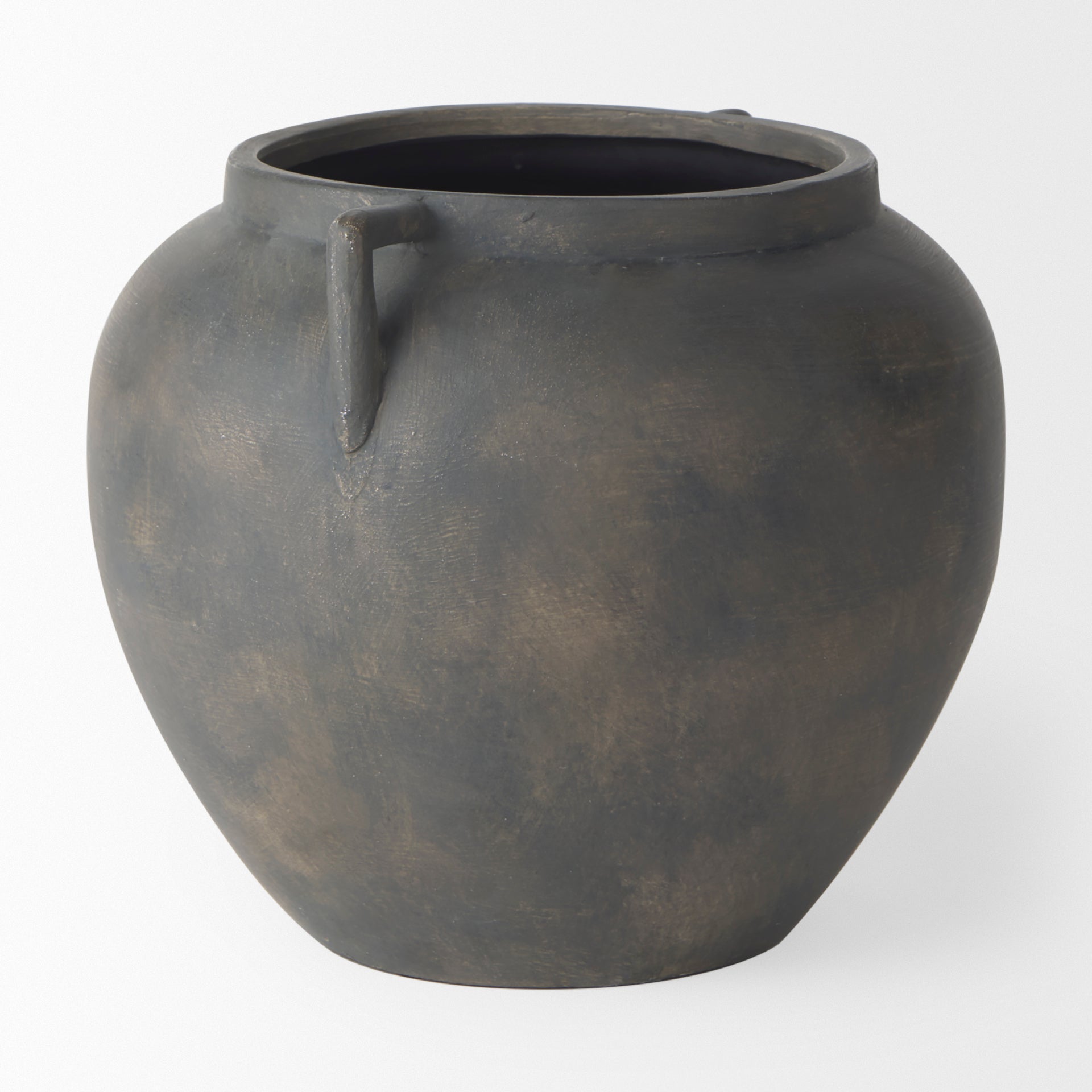 Kilian Short Brown - Gray Double Ear Vase - Central Designs