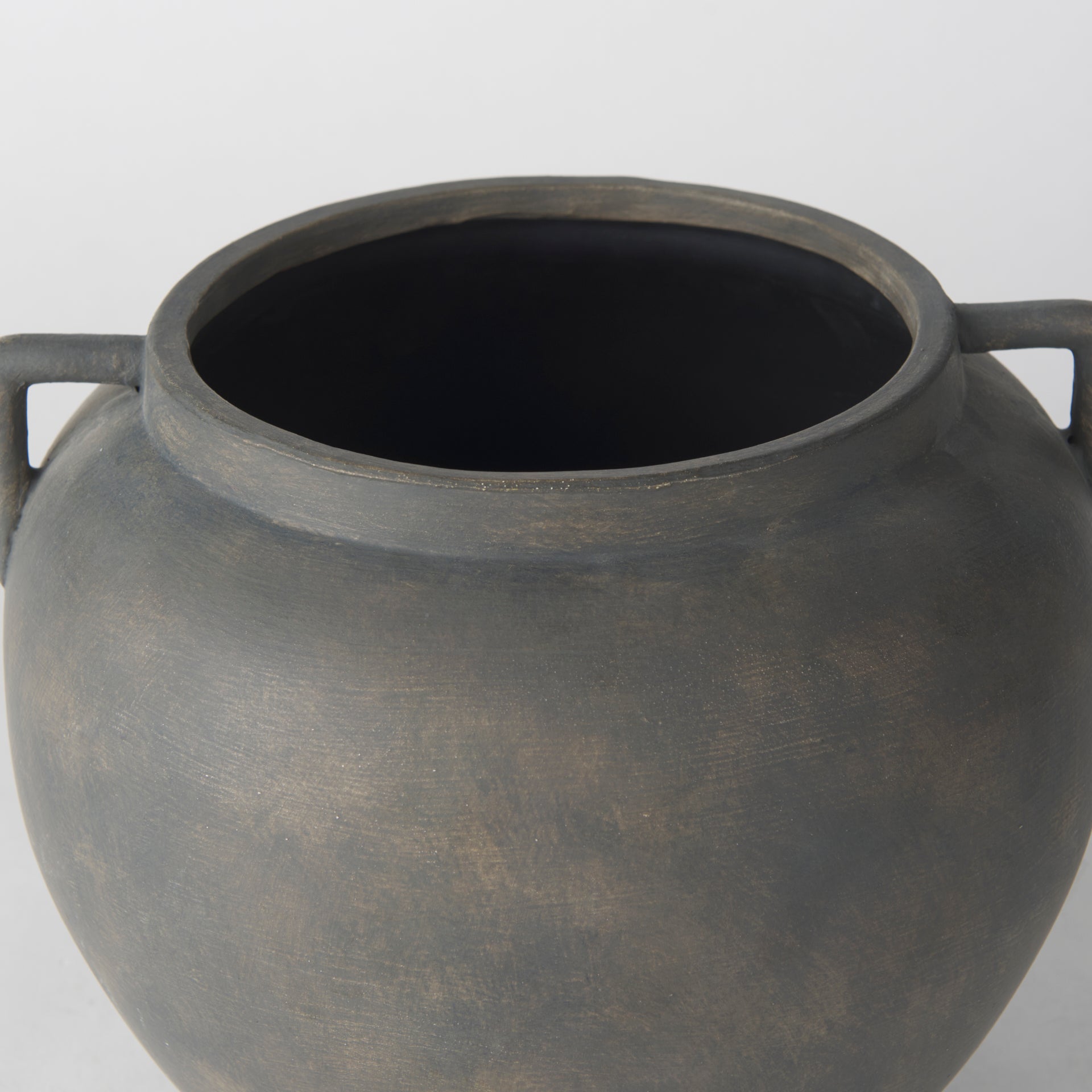 Kilian Short Brown - Gray Double Ear Vase - Central Designs