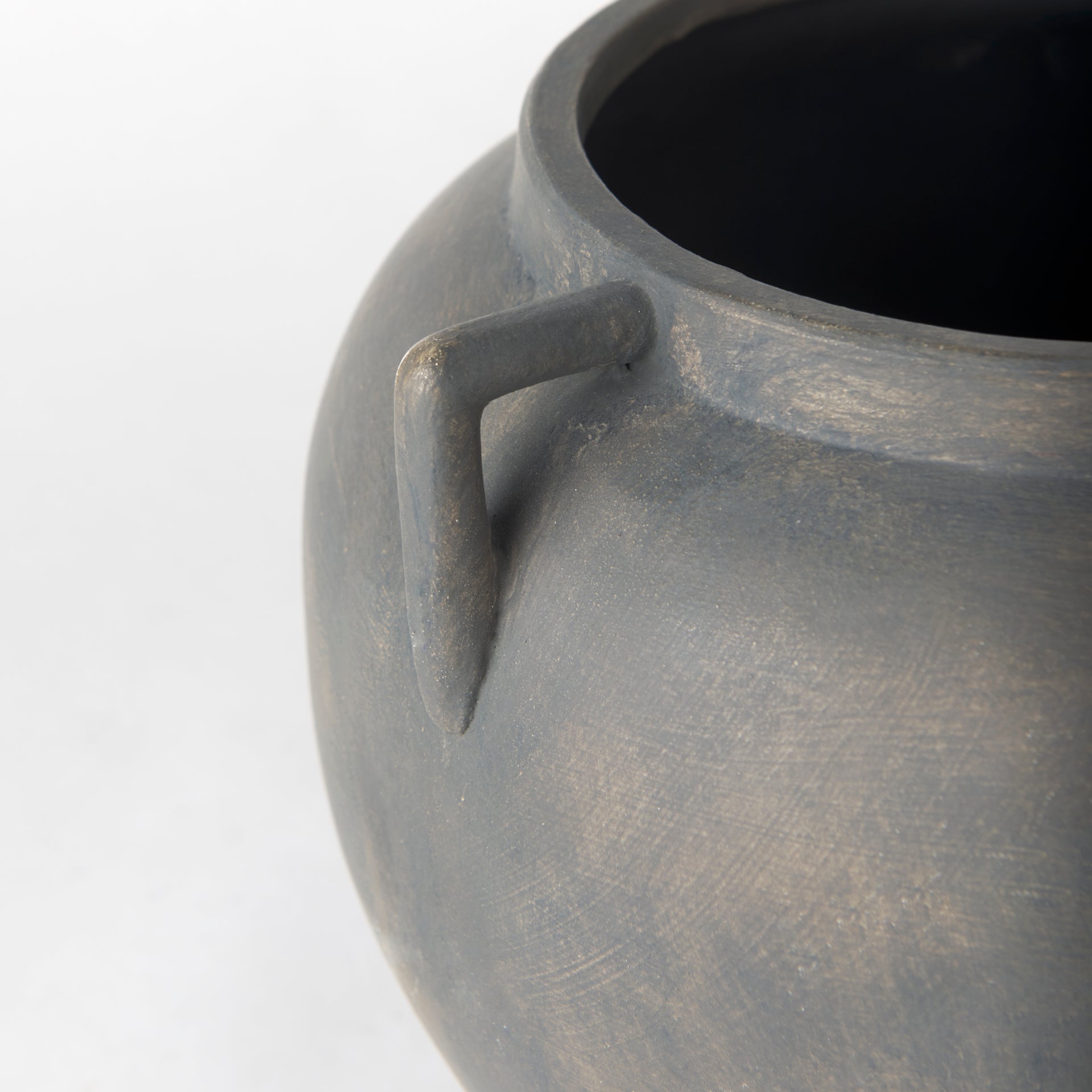 Kilian Short Brown - Gray Double Ear Vase - Central Designs