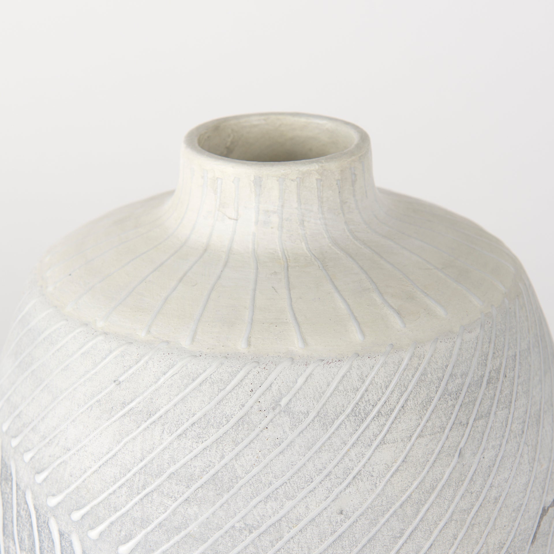 Blume 10H Off - White w/ Gray Textured Vase - Central Designs