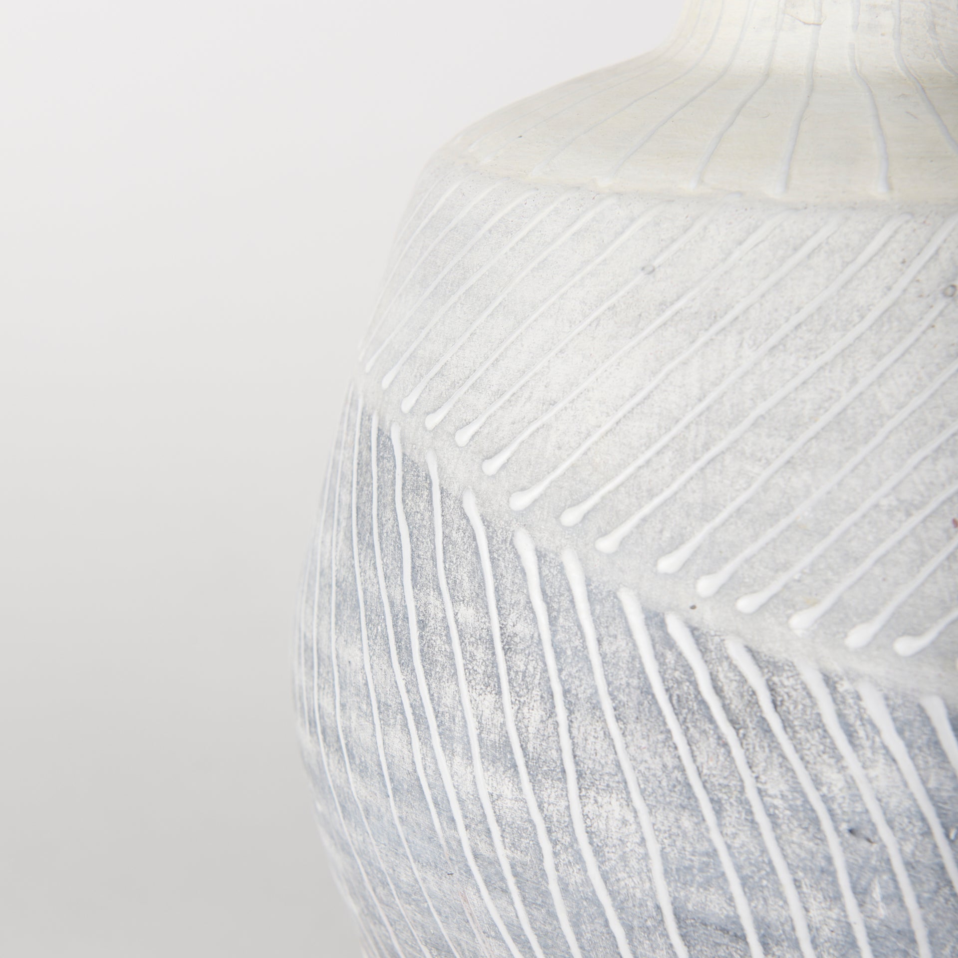 Blume 10H Off - White w/ Gray Textured Vase - Central Designs
