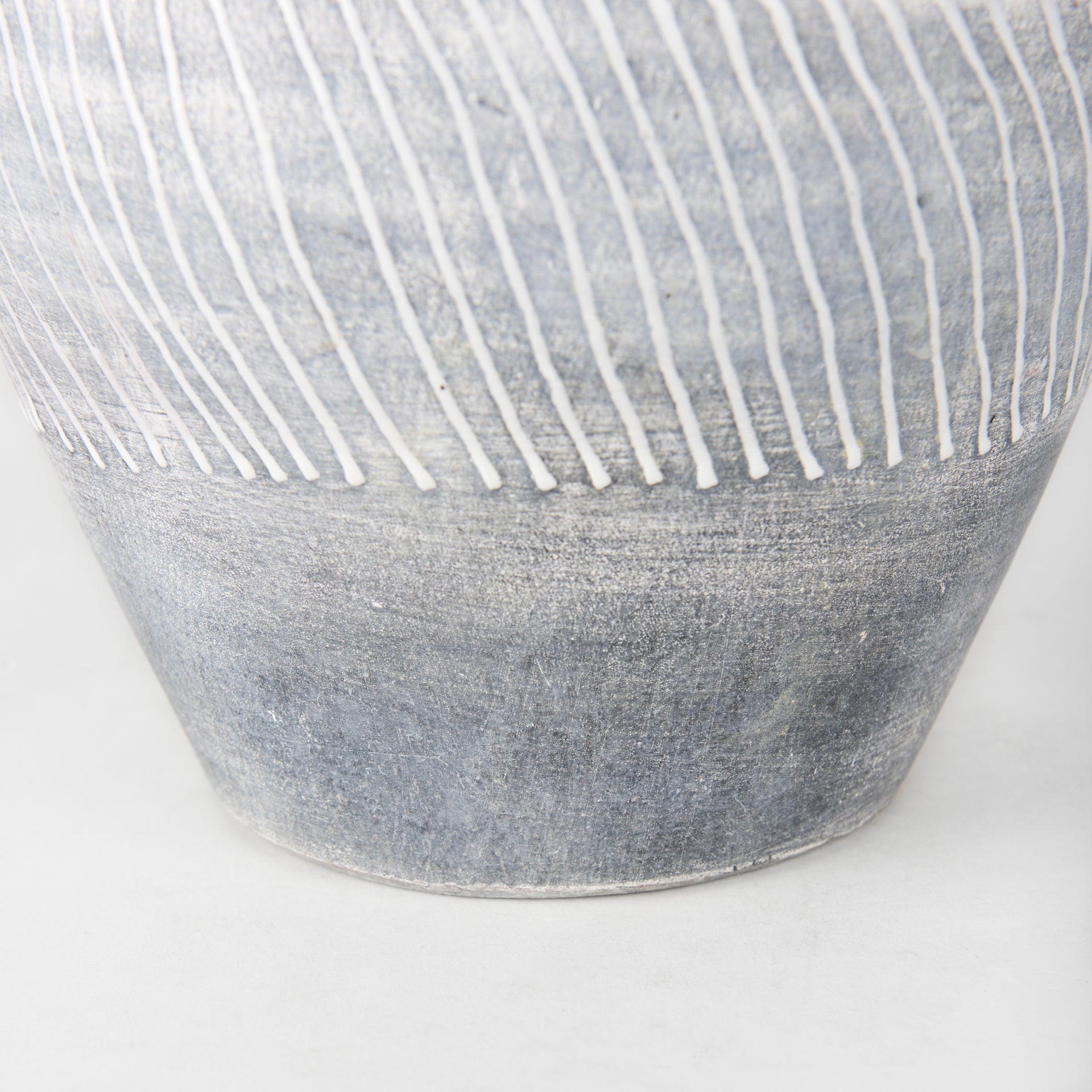 Blume 10H Off - White w/ Gray Textured Vase - Central Designs