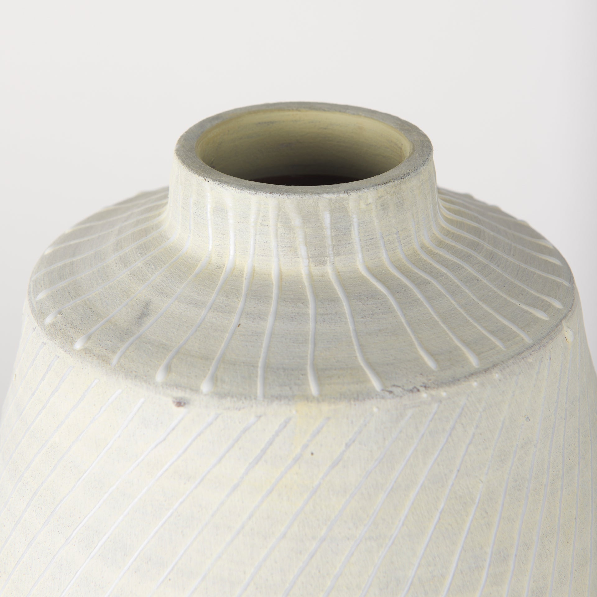 Blume 16.5H Off - White w/ Gray Textured Vase - Central Designs
