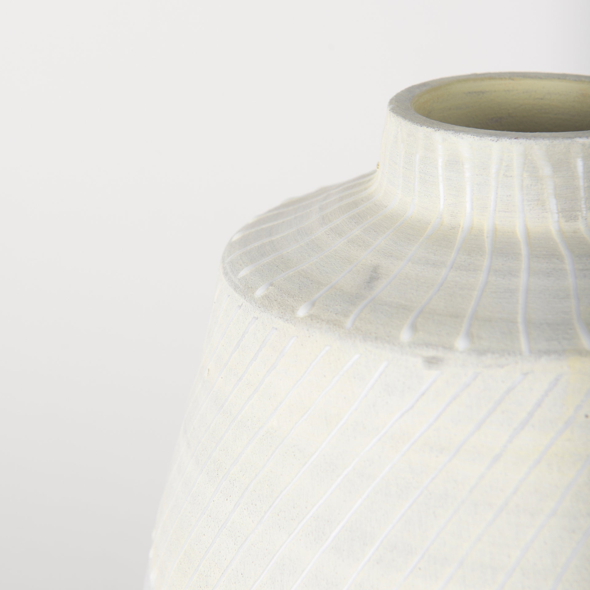 Blume 16.5H Off - White w/ Gray Textured Vase - Central Designs