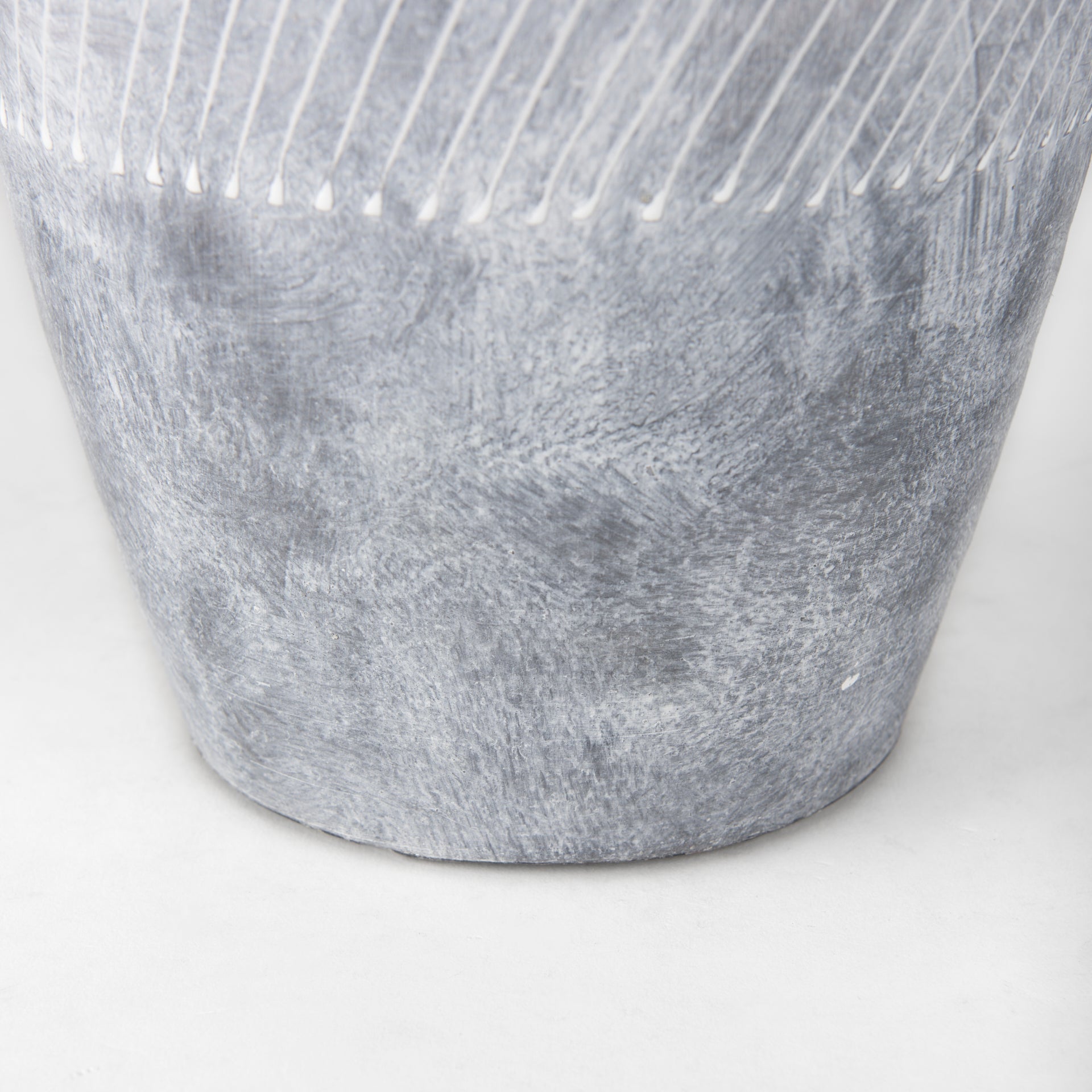 Blume 16.5H Off - White w/ Gray Textured Vase - Central Designs