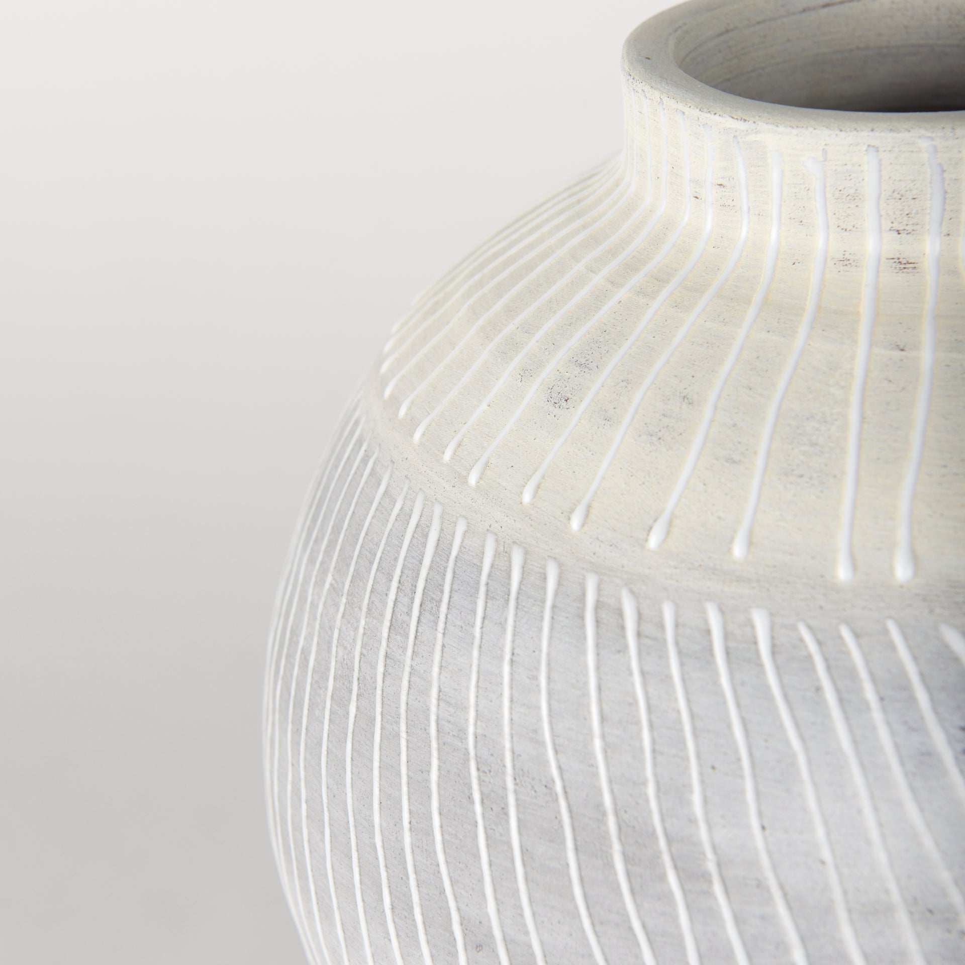 Blume 12.5H Off - White w/ Gray Textured Vase - Central Designs