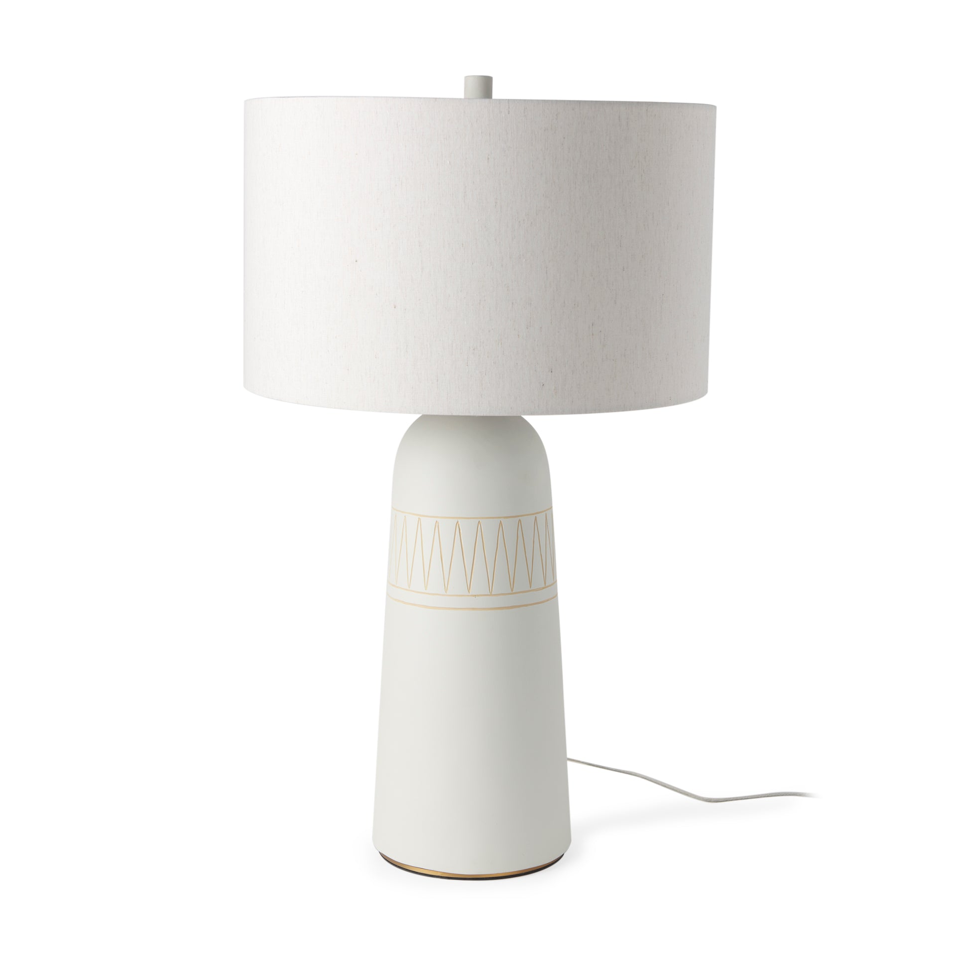 Javier 18.0L x 18.0W x 30.75H Light Base W/Cream Shade Table Lamp - Central Designs