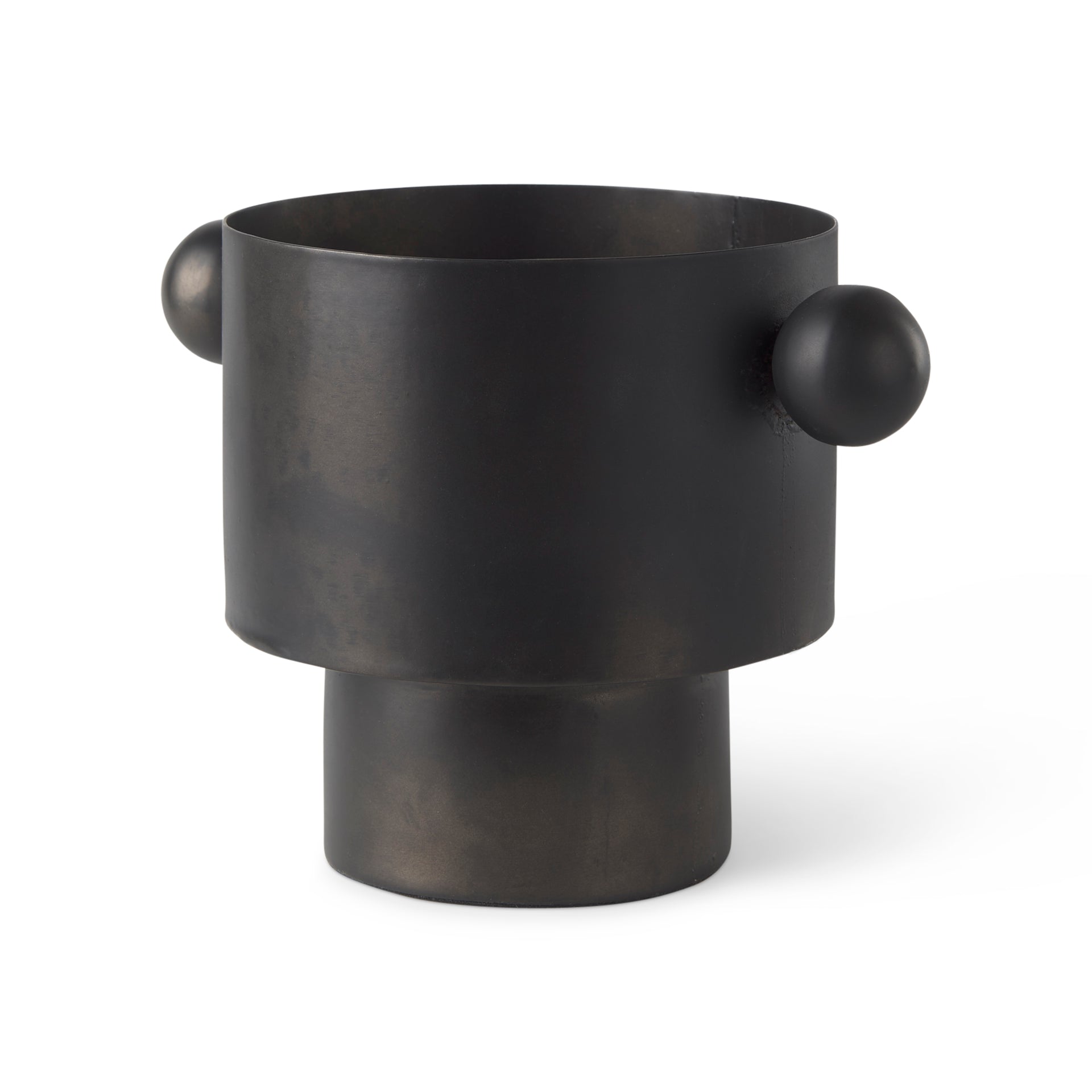 Juno 6.5H Medium Black Iron Vase - Central Designs