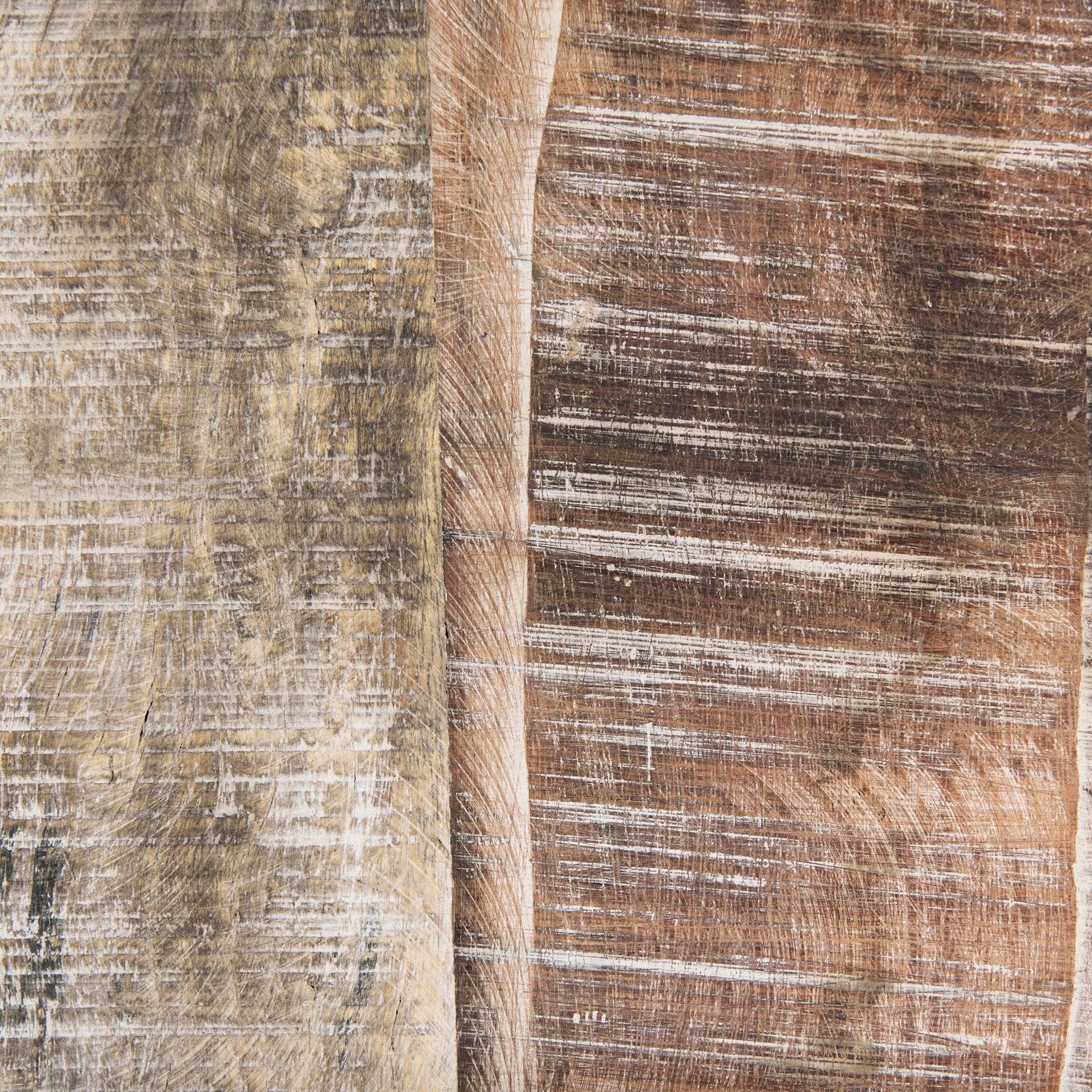 Lorenz (Set of 3) Light Brown Wood W/ Black Metal Base Round Decorative Display Stands - Central Designs