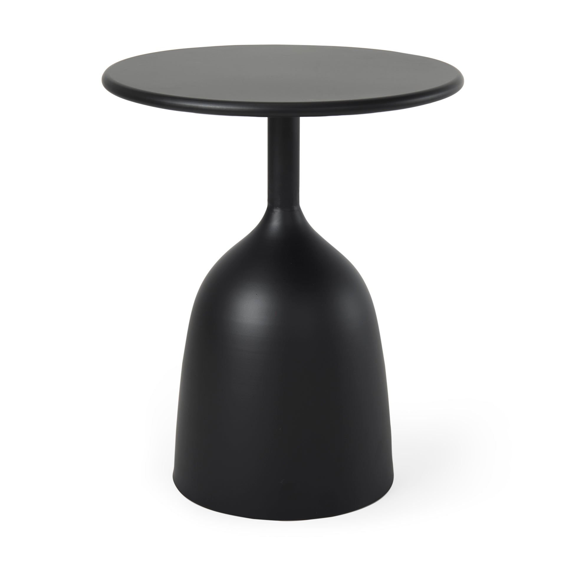 Talulla 16.5L x 16.5W x 19.7H Matte Black Metal Accent Table - Central Designs