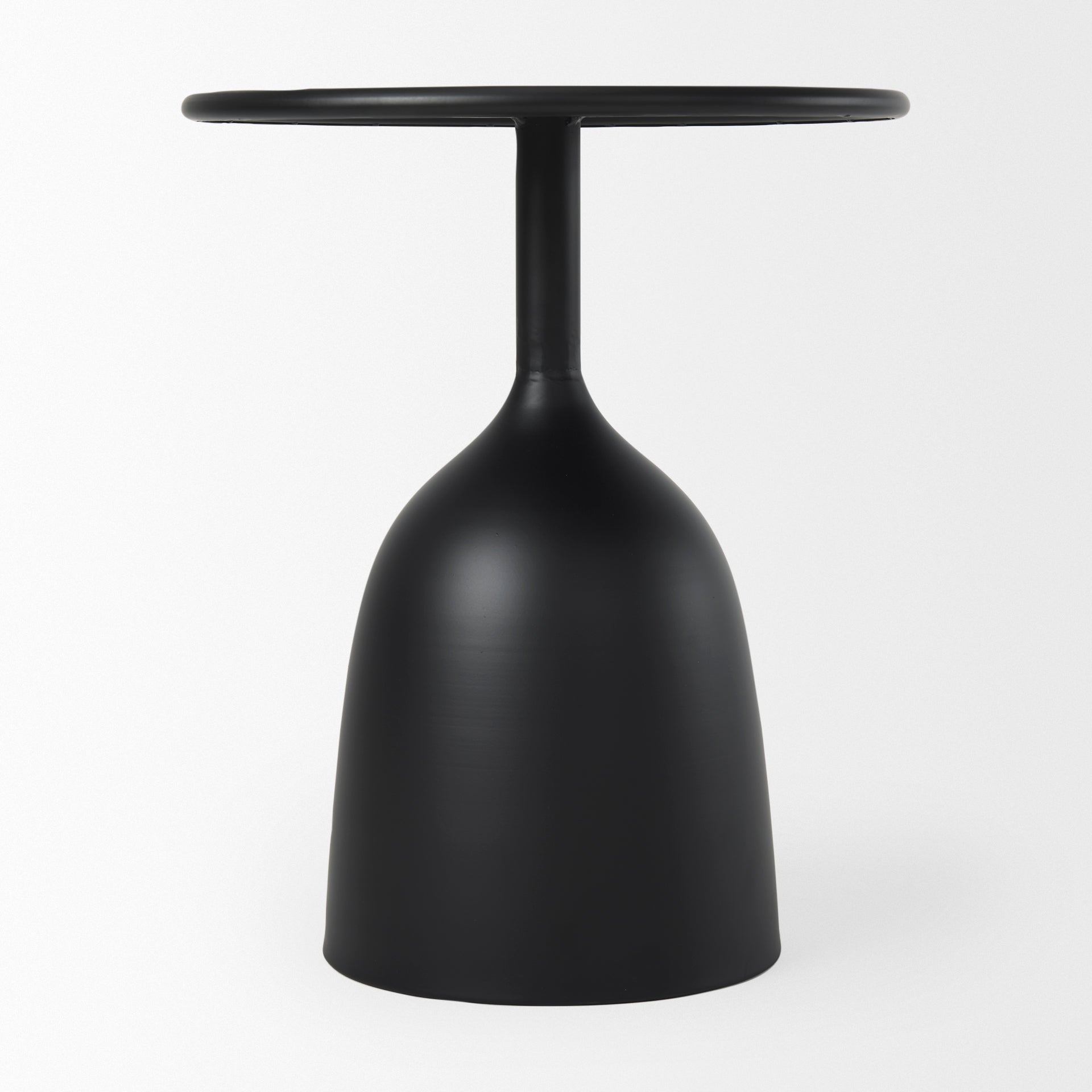 Talulla 16.5L x 16.5W x 19.7H Matte Black Metal Accent Table - Central Designs