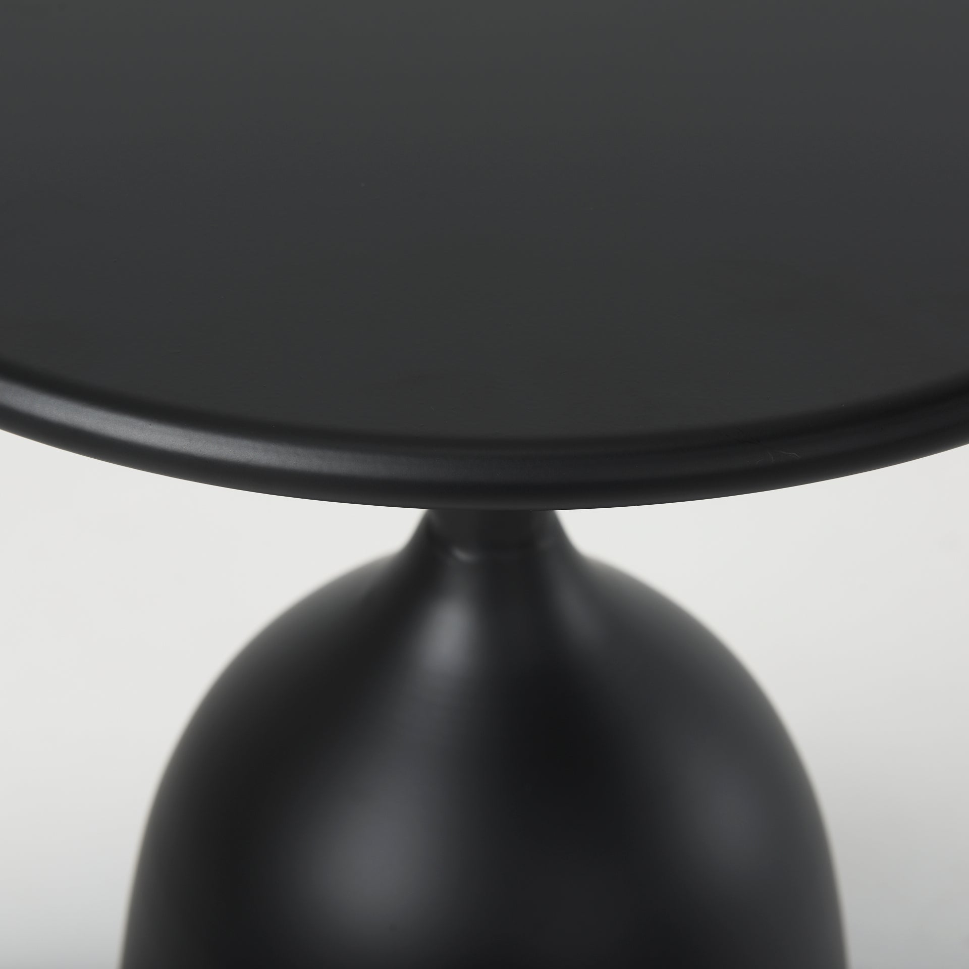 Talulla 16.5L x 16.5W x 19.7H Matte Black Metal Accent Table - Central Designs