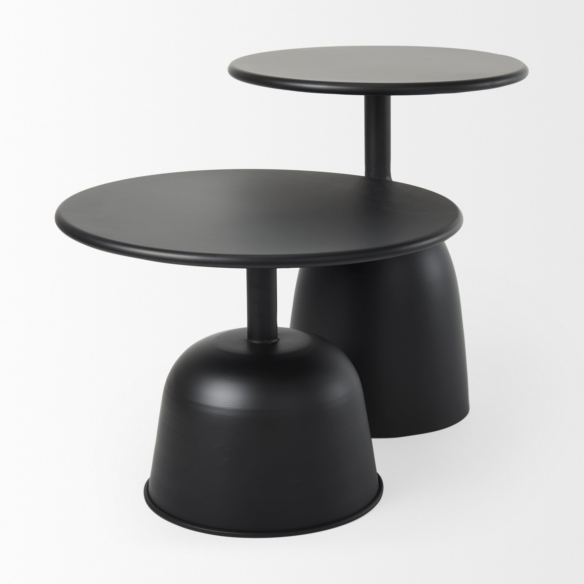 Talulla 16.5L x 16.5W x 19.7H Matte Black Metal Accent Table - Central Designs