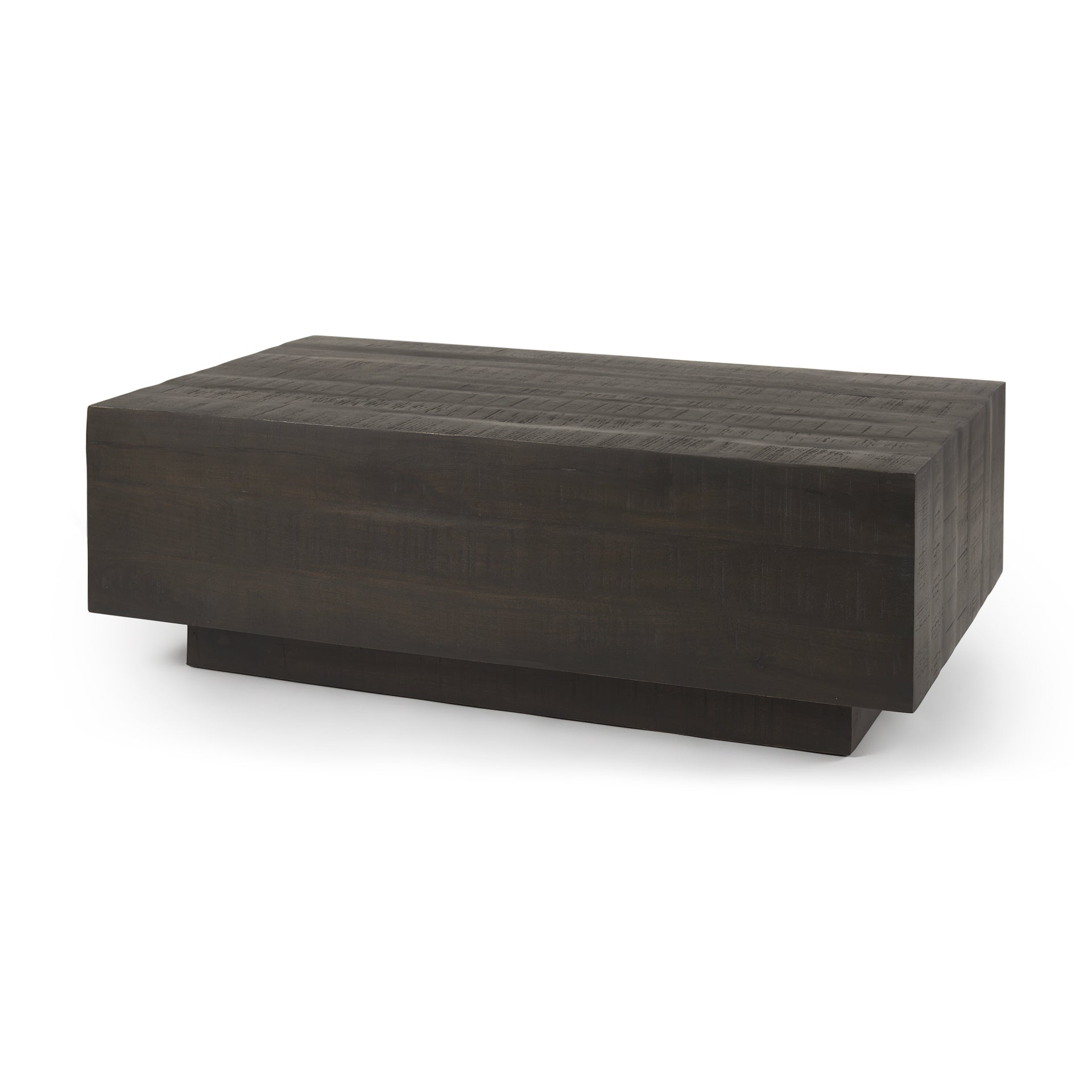 Hayden Dark Brown Wood Rectangular Coffee Table - Central Designs