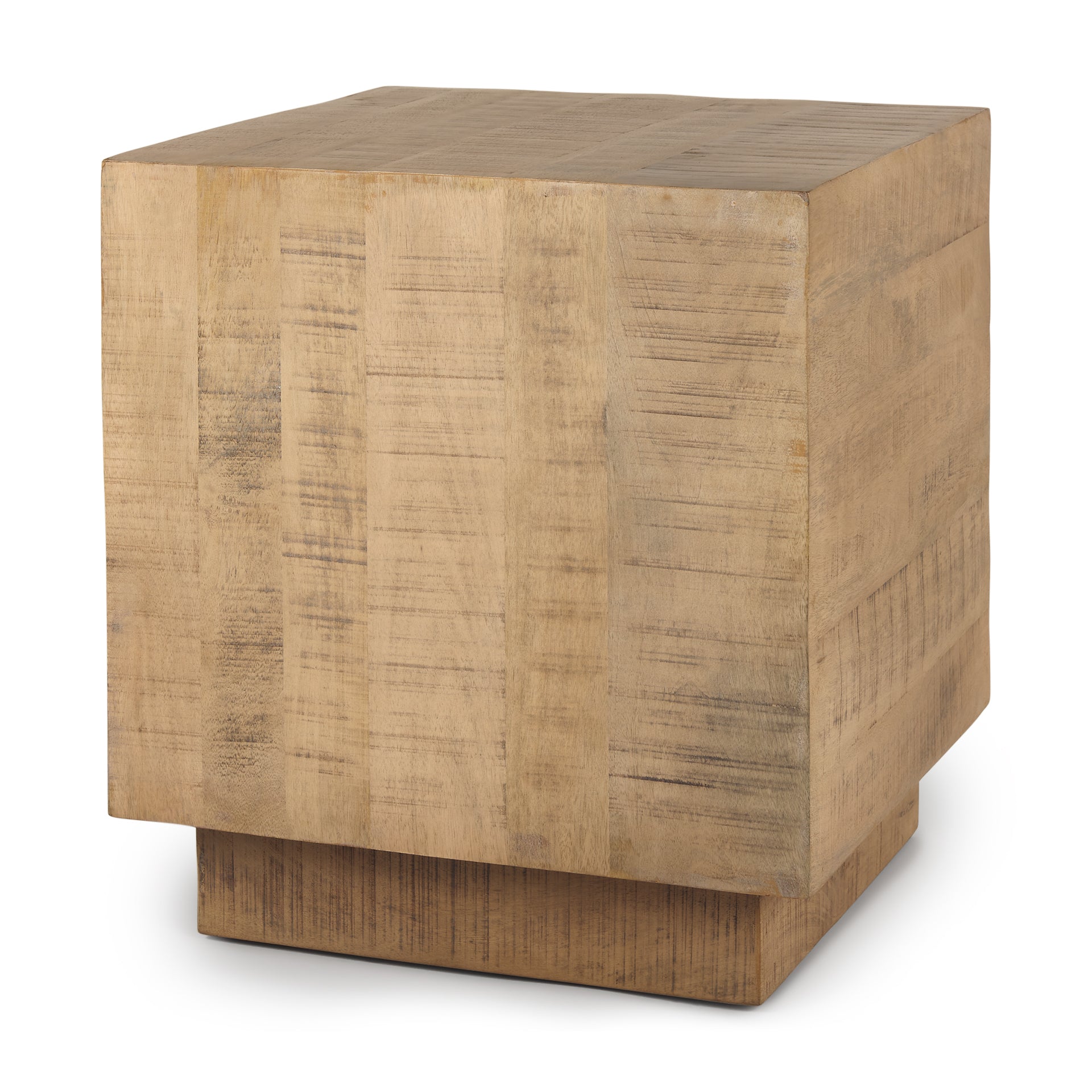 Hayden Light Brown Wood End/Side Table - Central Designs