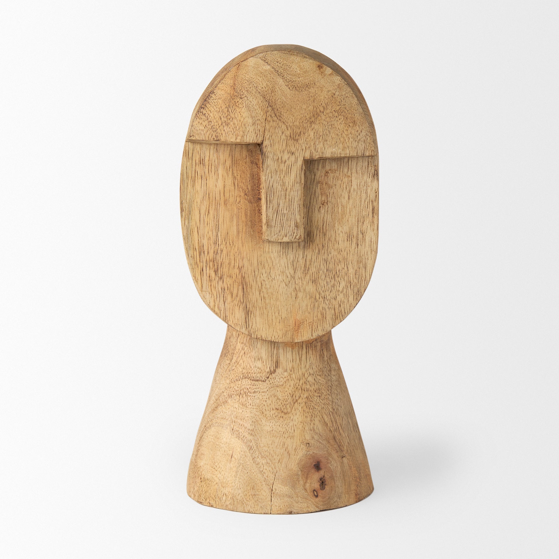 Ivan Medium Wooden Head Sculpture - Central Designs