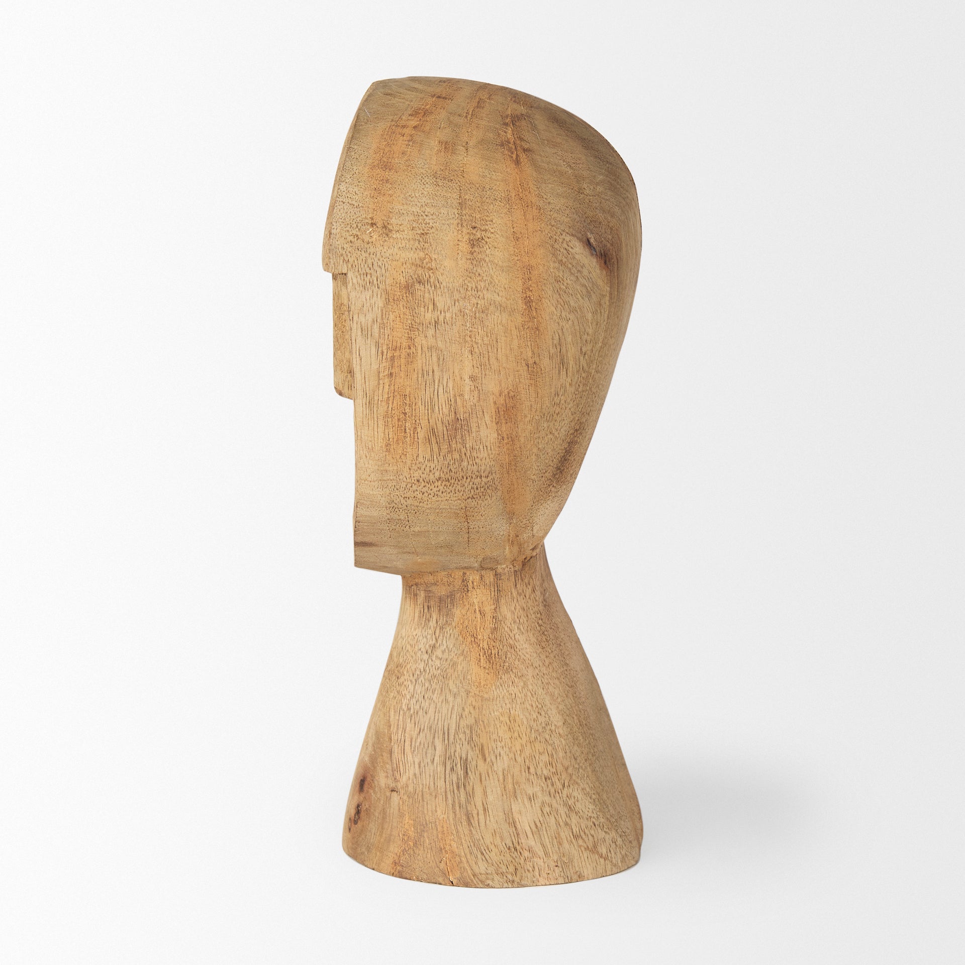 Ivan Medium Wooden Head Sculpture - Central Designs