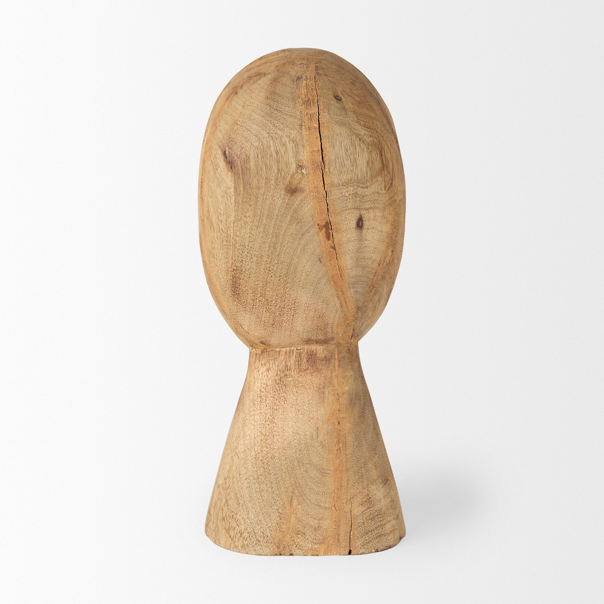 Ivan Medium Wooden Head Sculpture - Central Designs