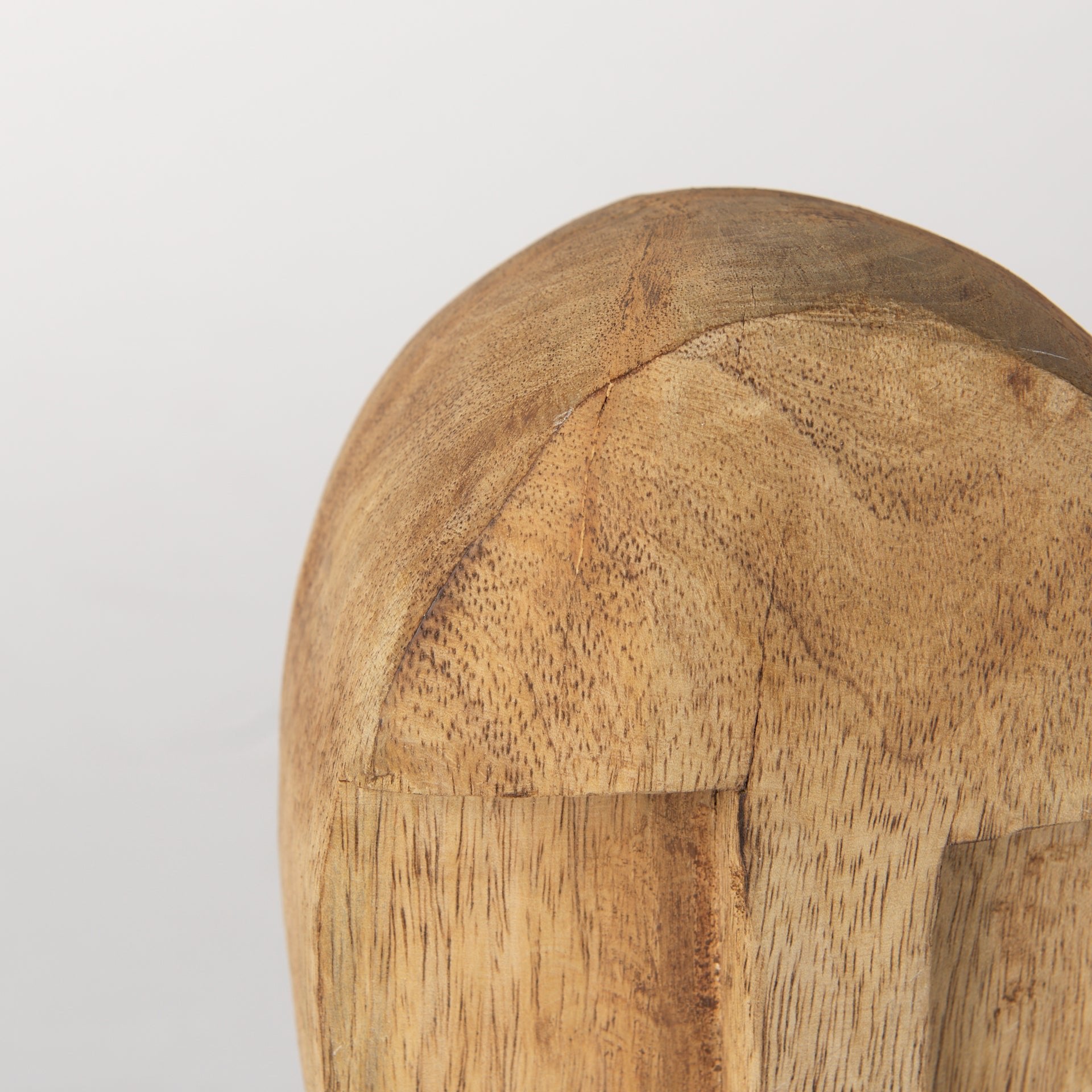 Ivan Medium Wooden Head Sculpture - Central Designs