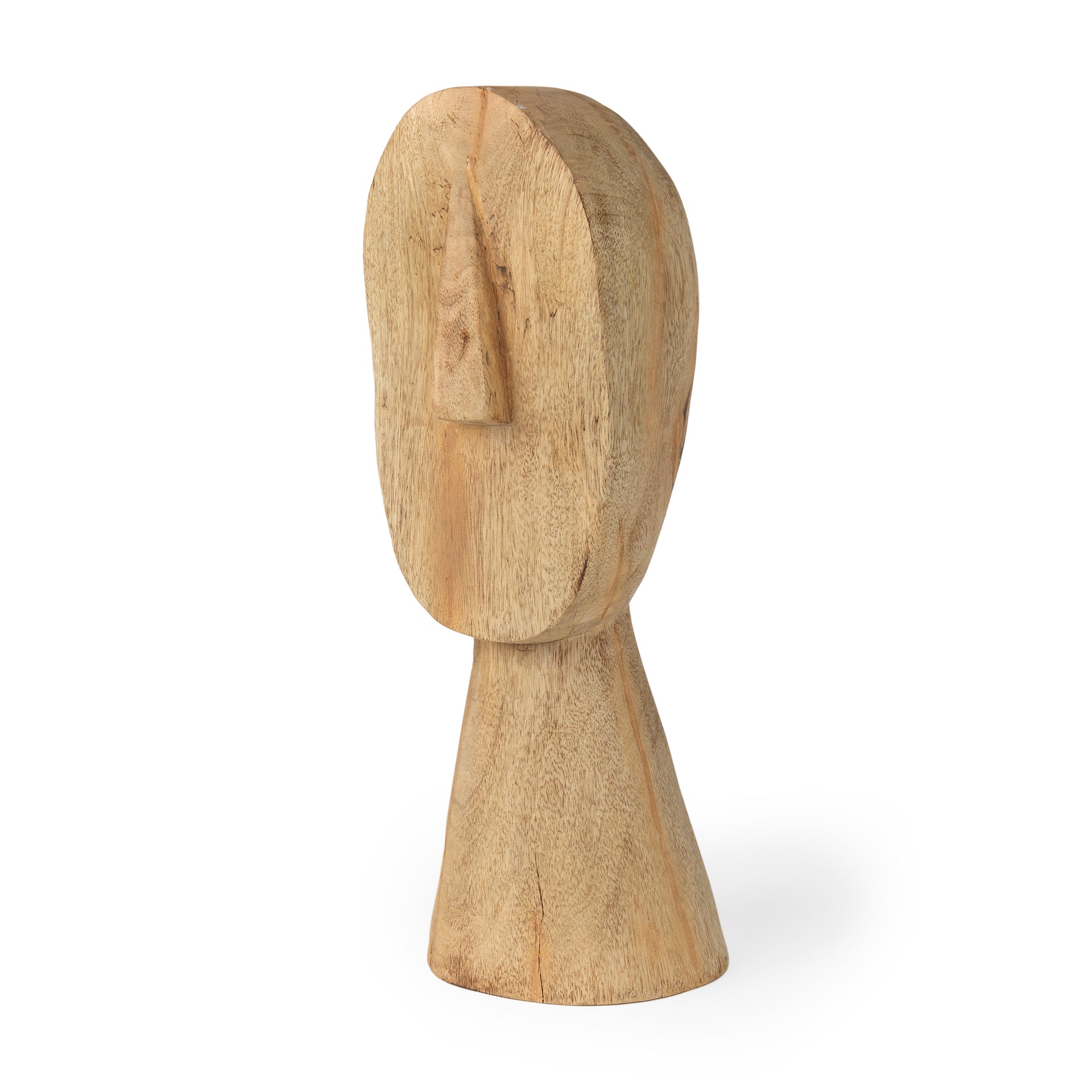 Ivan Large Wooden Head Sculpture - Central Designs