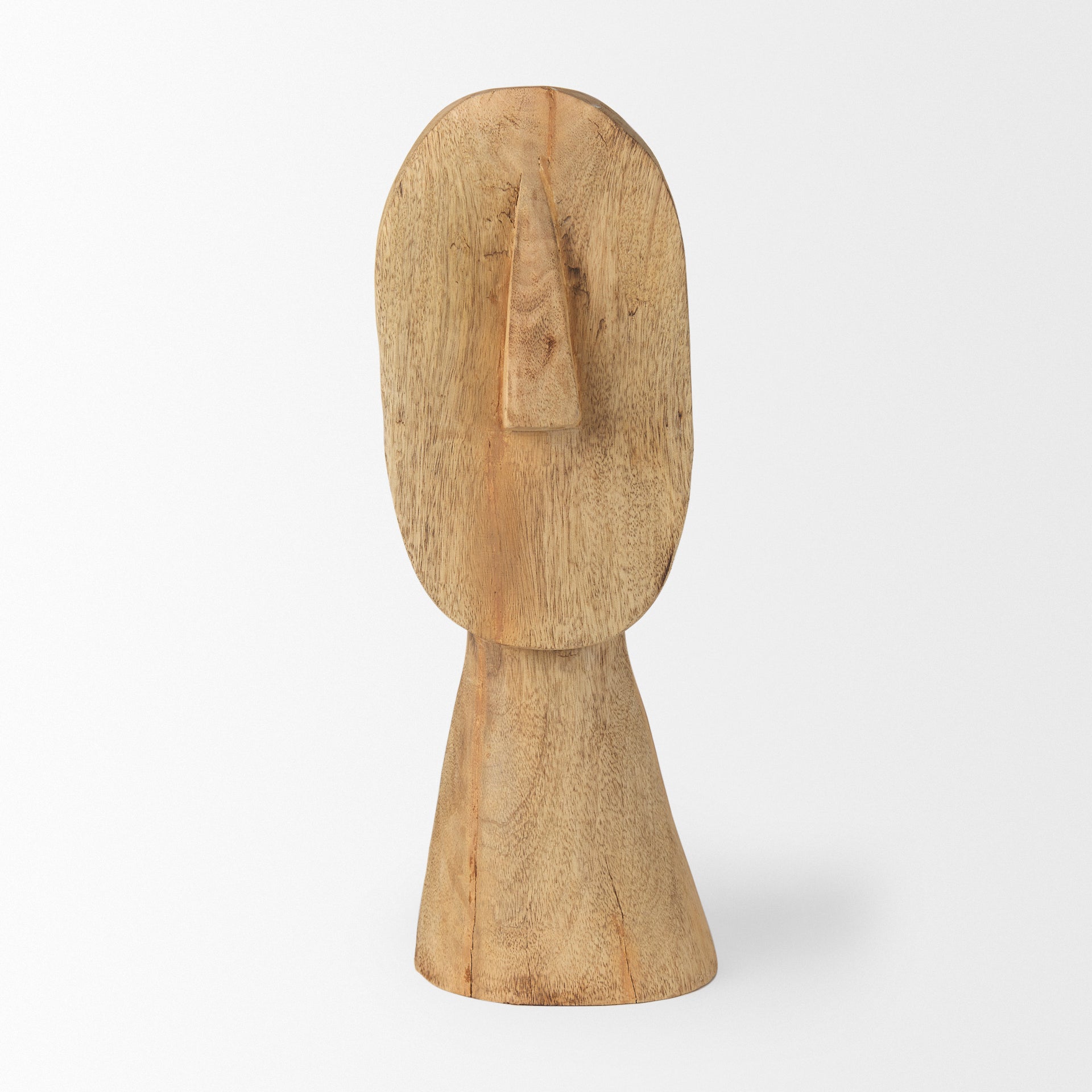 Ivan Large Wooden Head Sculpture - Central Designs