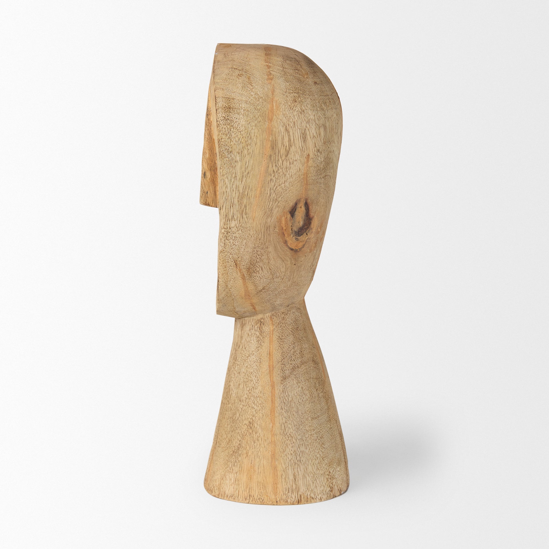 Ivan Large Wooden Head Sculpture - Central Designs
