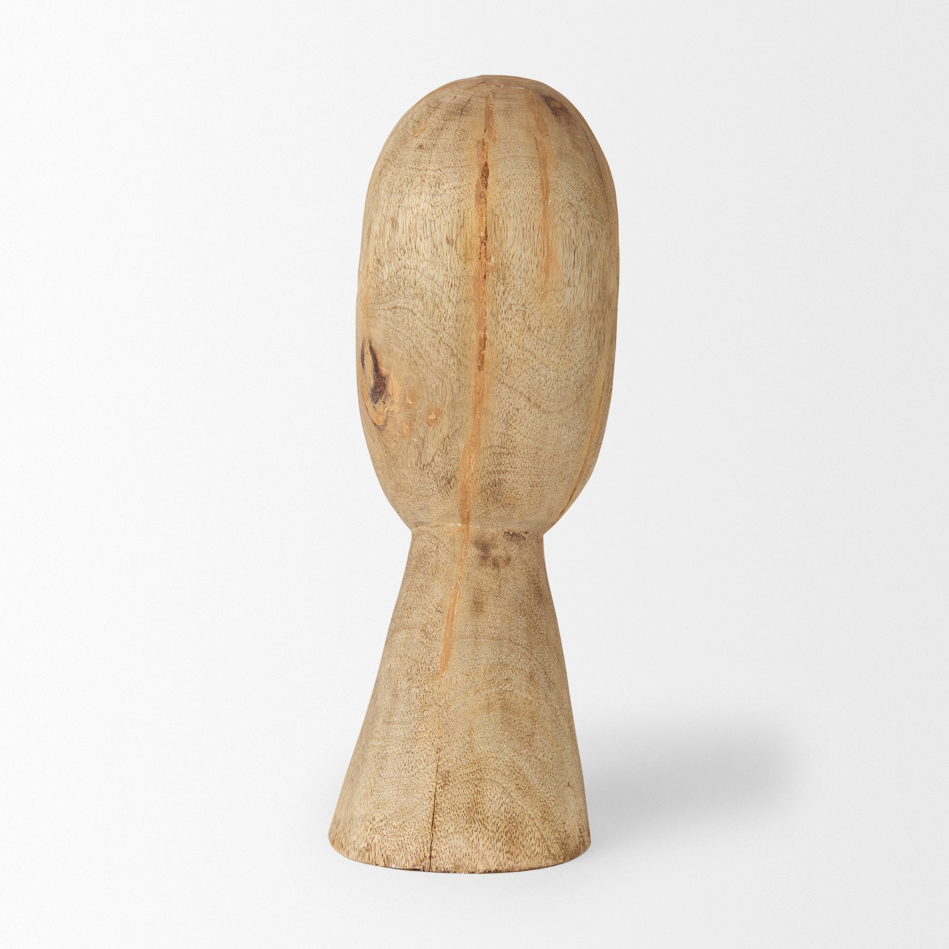 Ivan Large Wooden Head Sculpture - Central Designs