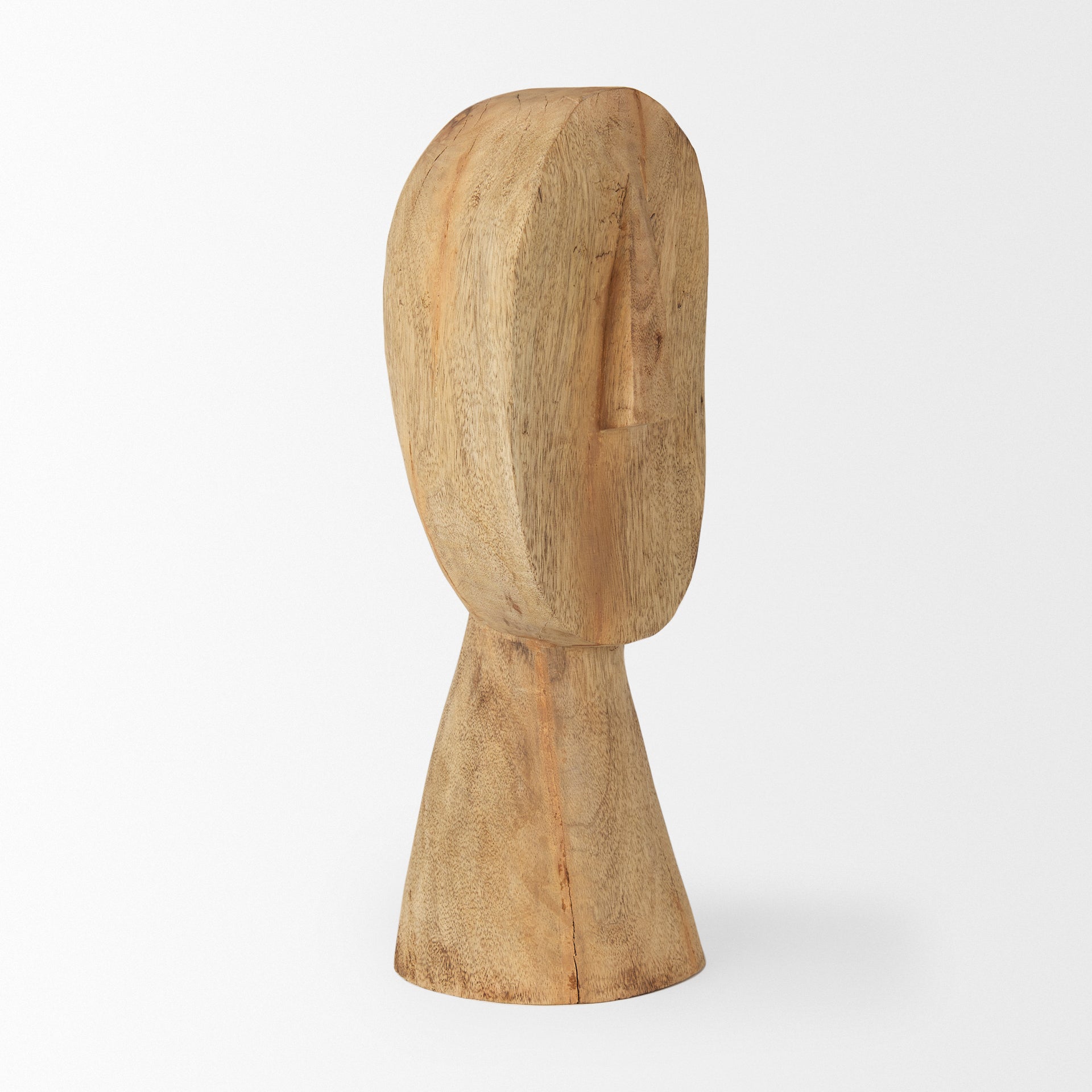 Ivan Large Wooden Head Sculpture - Central Designs