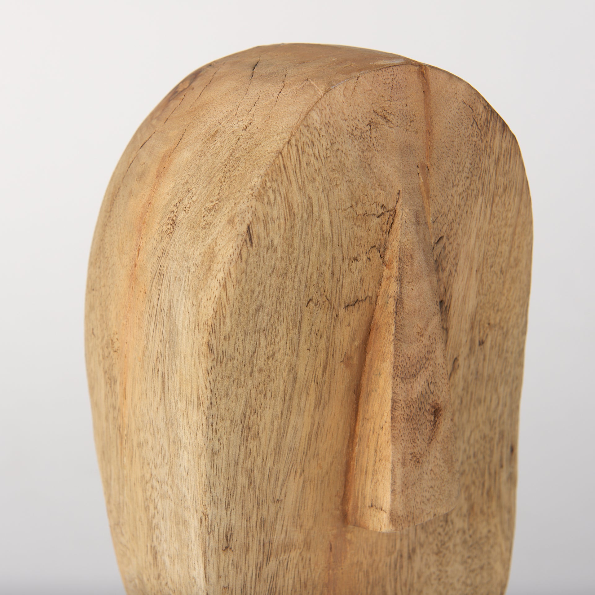 Ivan Large Wooden Head Sculpture - Central Designs