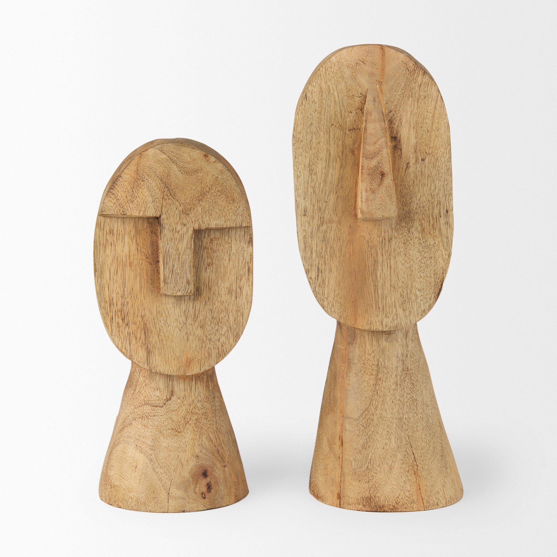 Ivan Large Wooden Head Sculpture - Central Designs