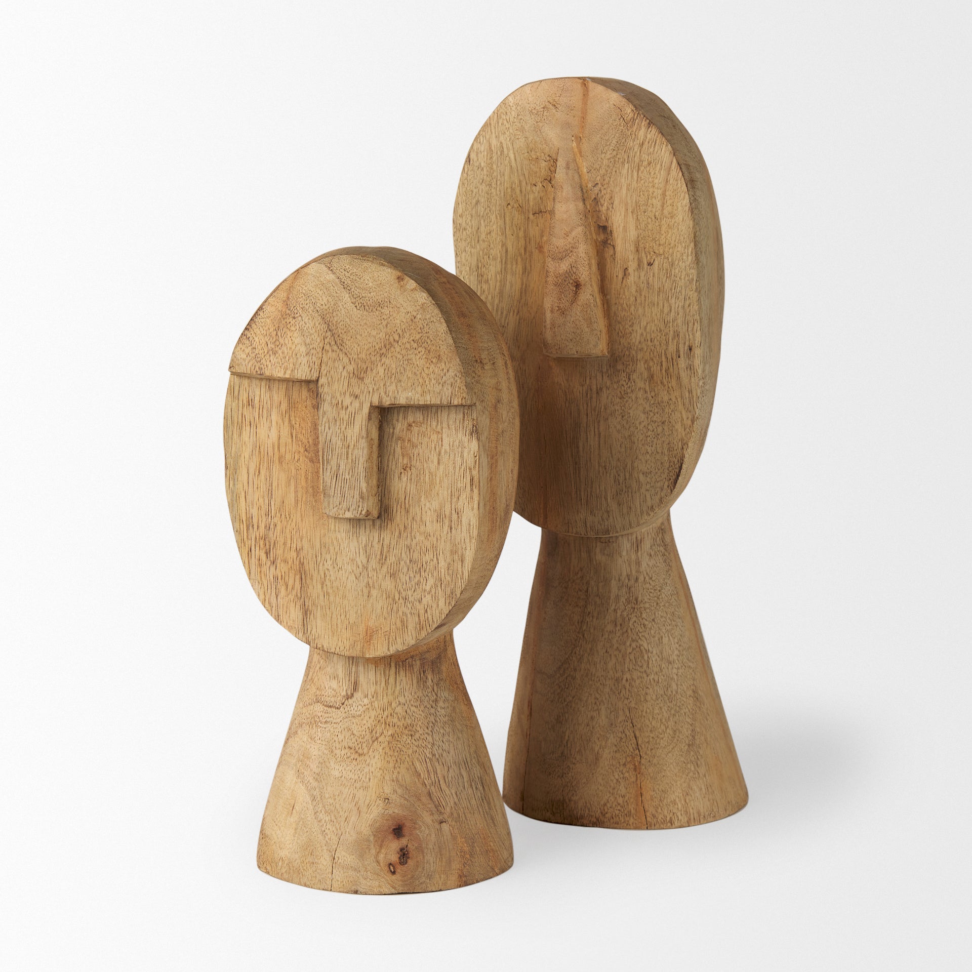 Ivan Large Wooden Head Sculpture - Central Designs